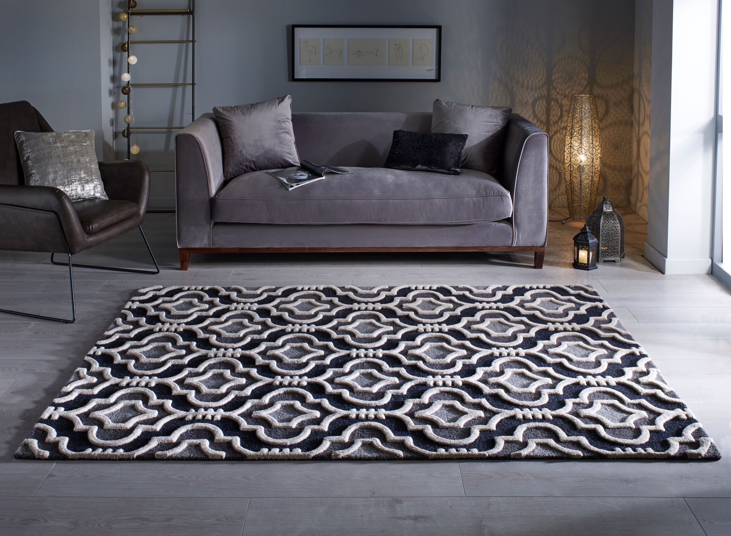 flair-rugs-amira-global-wollteppich image 1