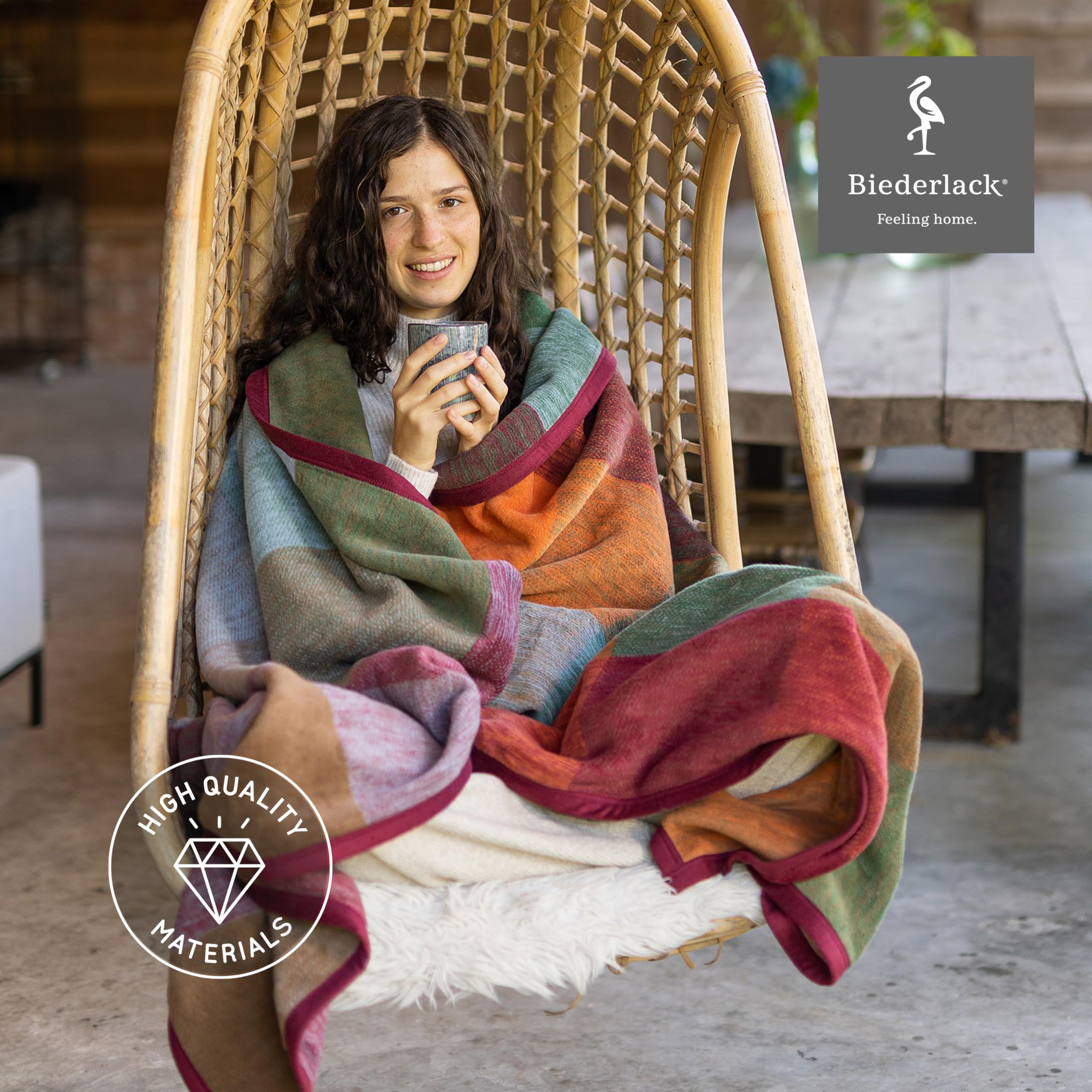 biederlack-pure-cotton-karo-kuscheldecke-150x200-cm image 3