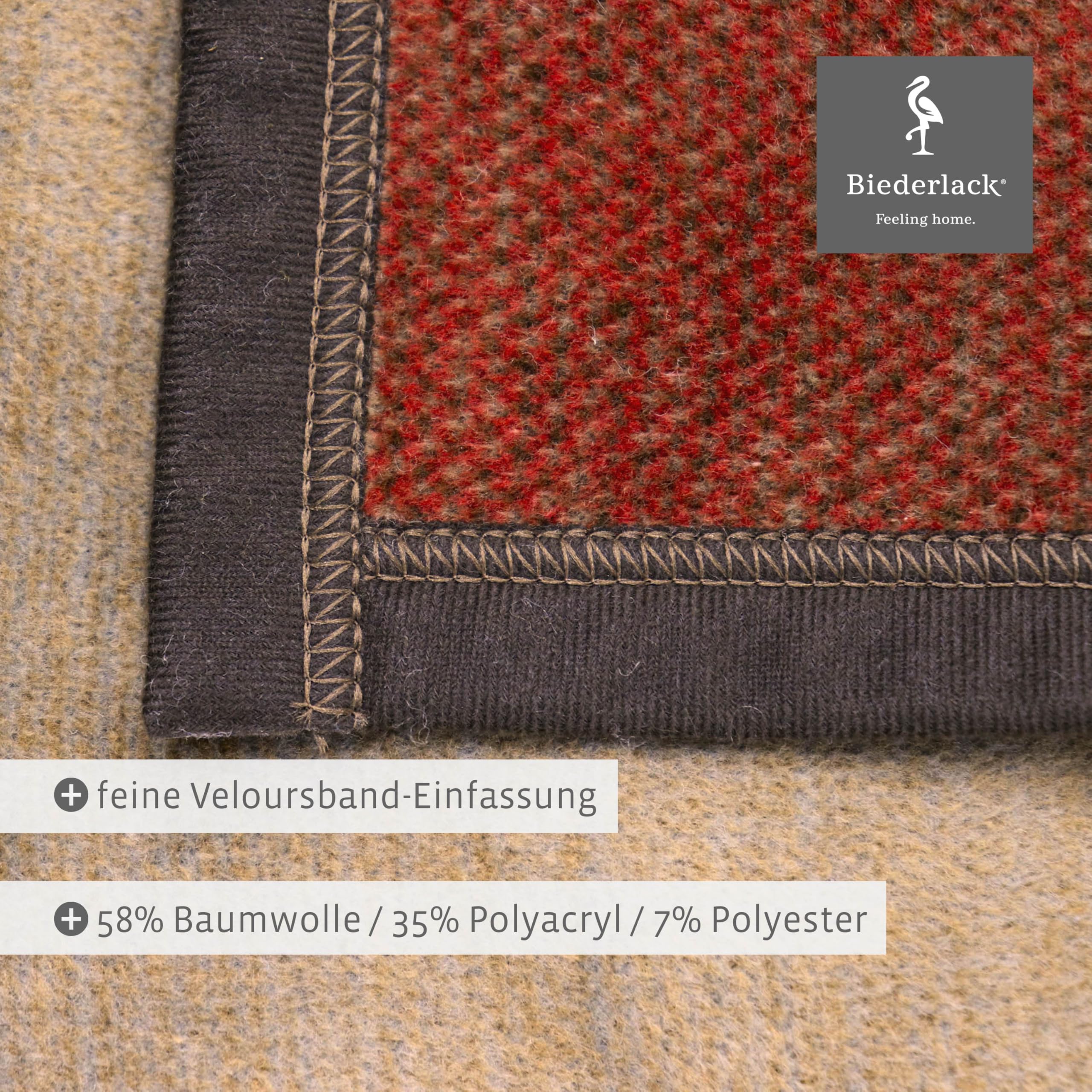 biederlack-brown-squares-kuscheldecke-150x200-cm image 5
