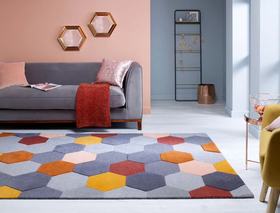 flair-rugs-munro-wool-geometric-rug-wollteppich image 1