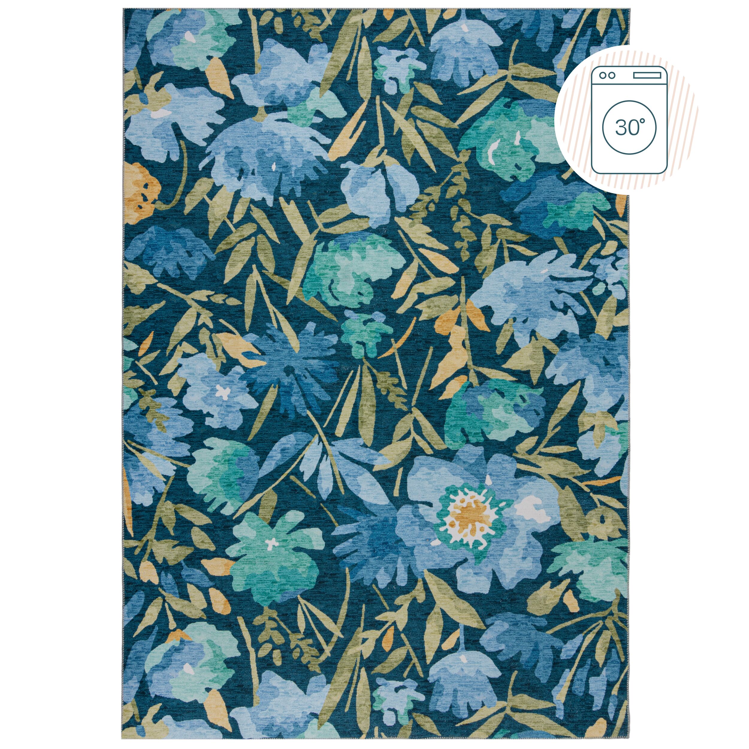 flair-rugs-alyssa-floral-waschbarer-blumenteppich image 2