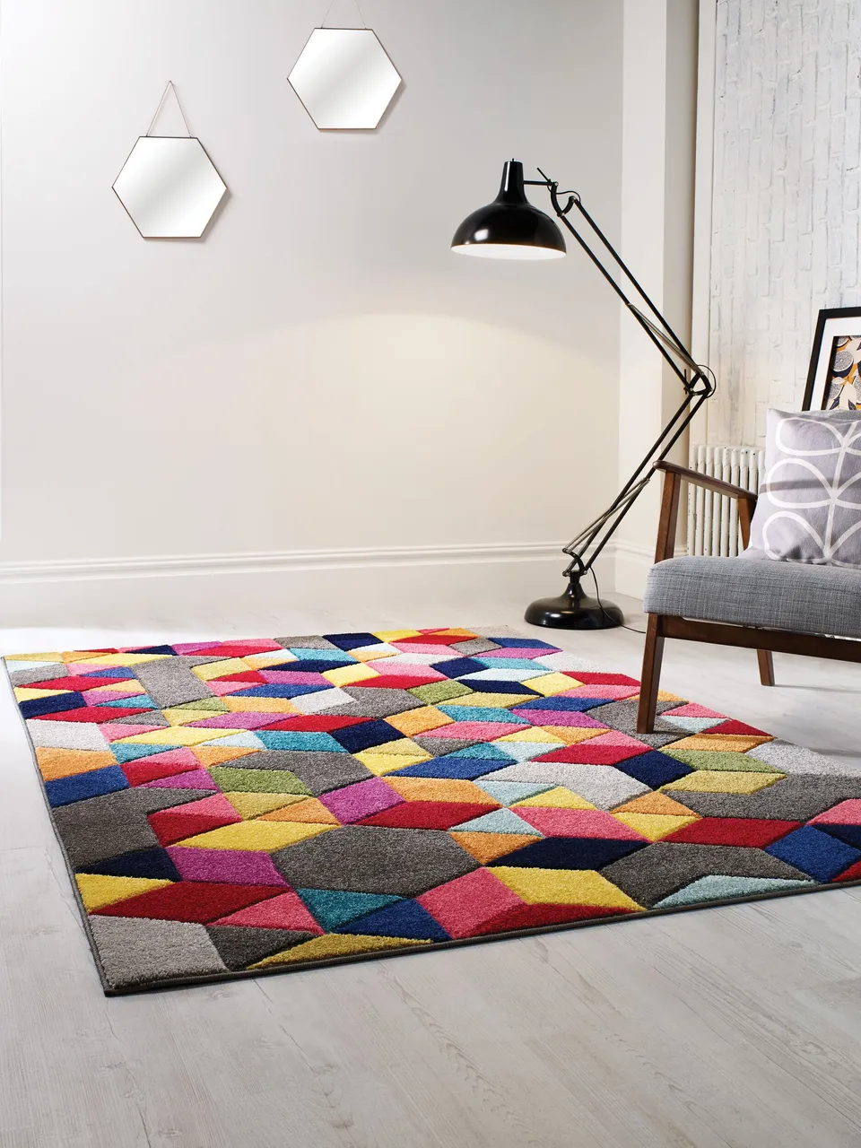 flair-rugs-dynamic-geometric-colourful-rug-designteppich image 1