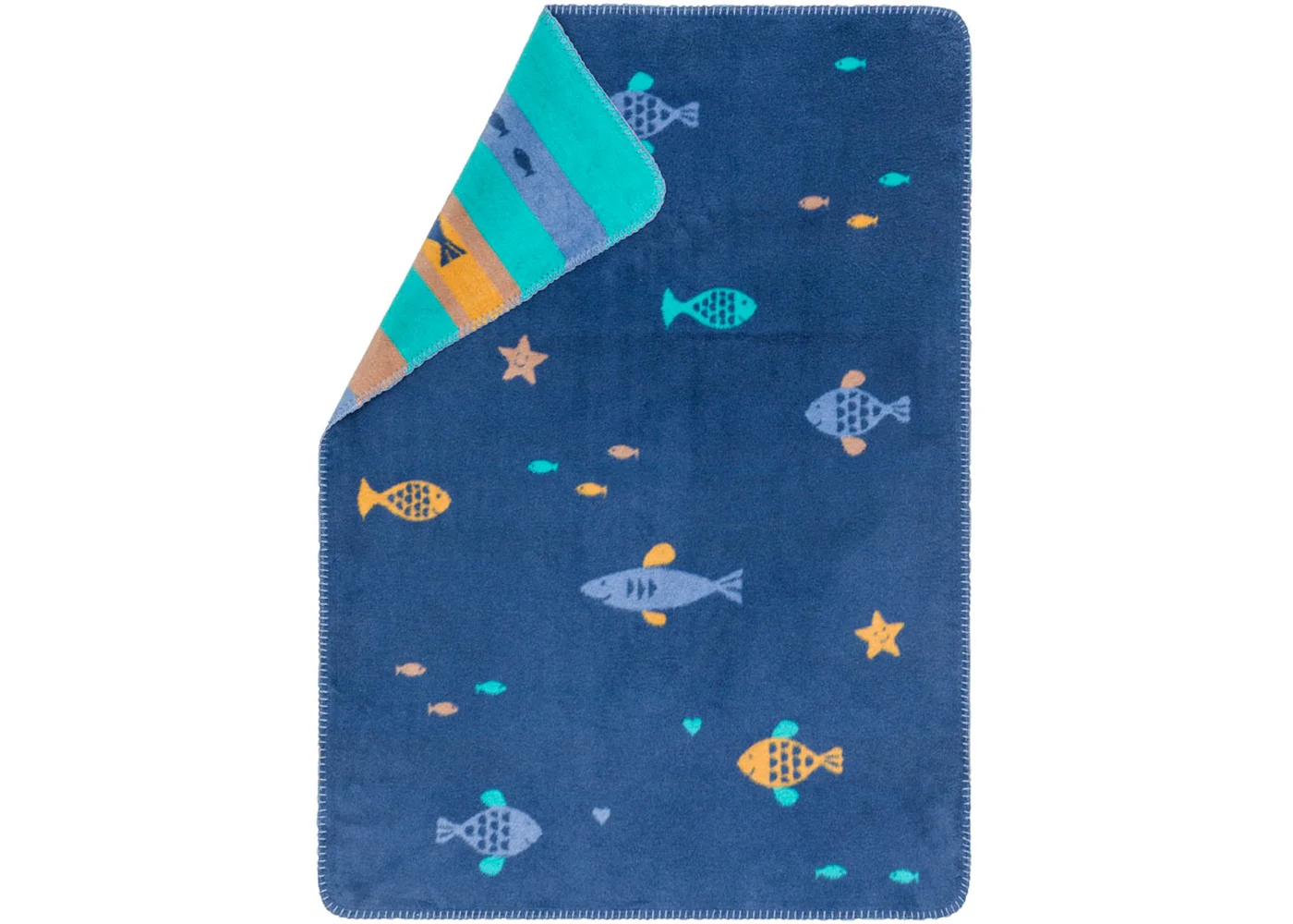 david-fussenegger-mila-babydecke-fische-grs image 1