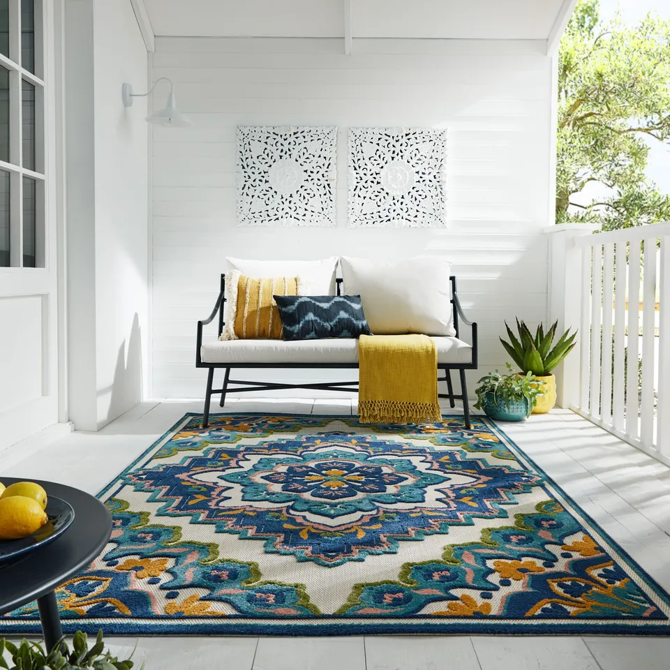 flair-rugs-beach-floral-indoor-outdoor-teppich image 1
