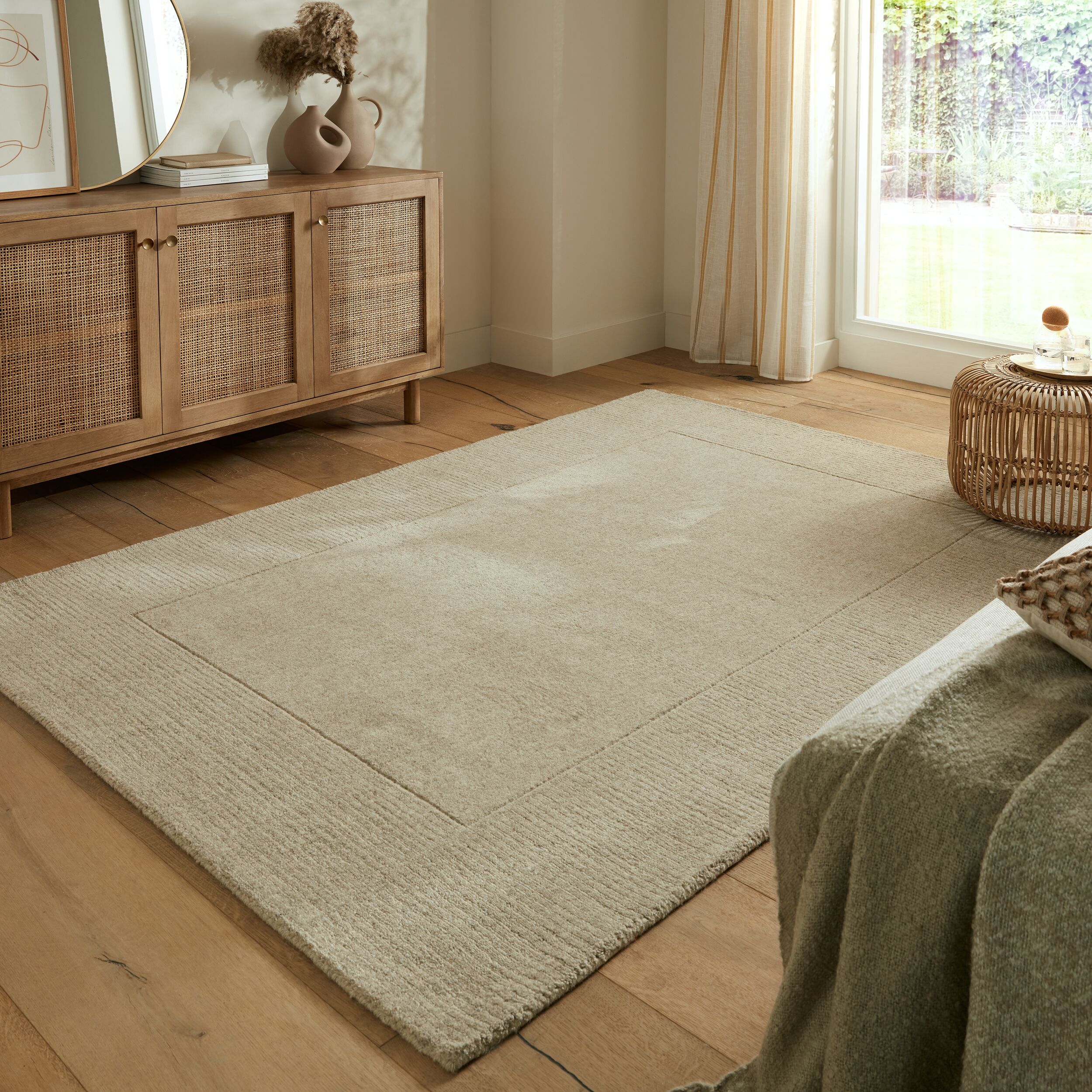 flair-rugs-textured-wool-border-teppich image 5