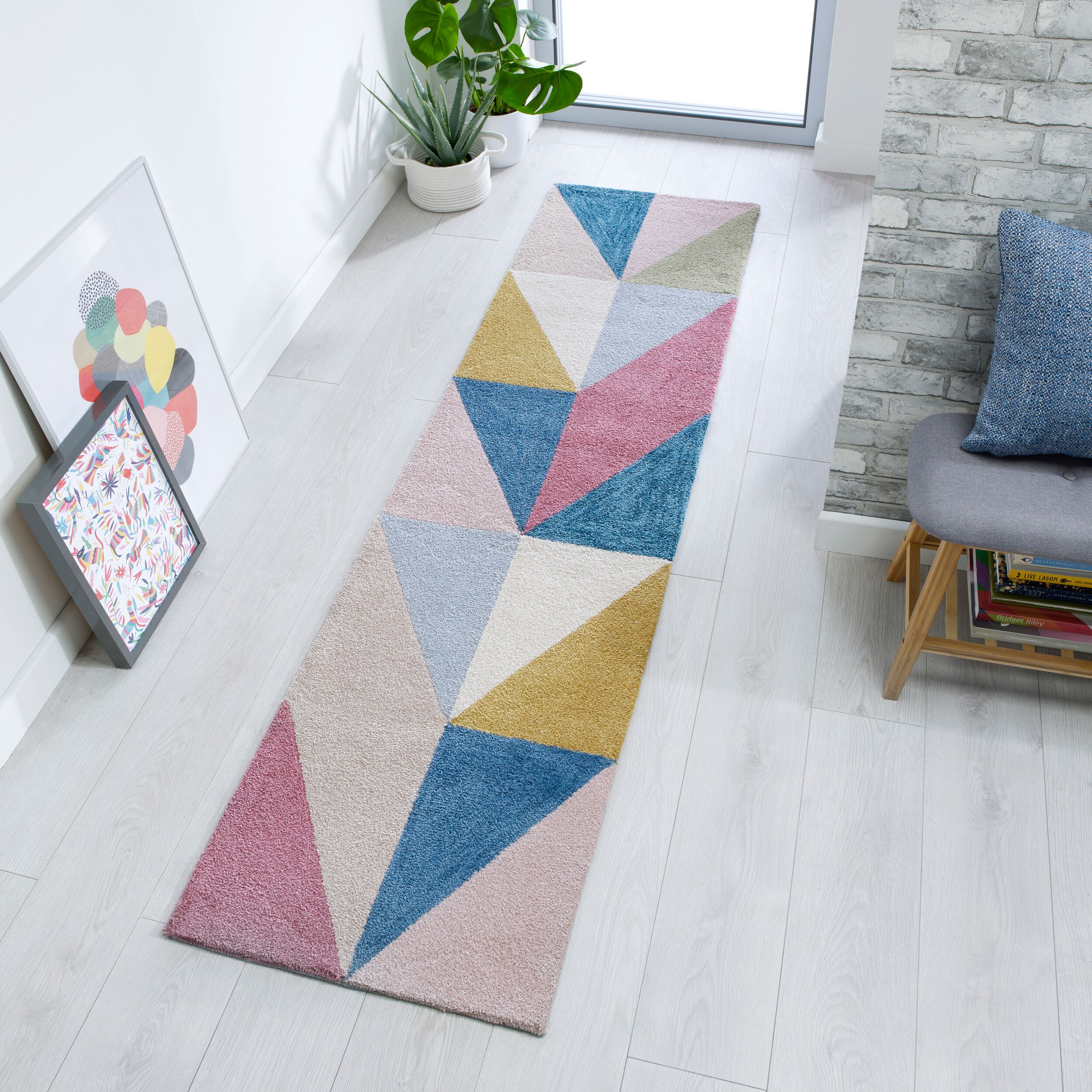 flair-rugs-metro-colourful-geometric-runner-bunter-l-ufer-geometrisch image 1