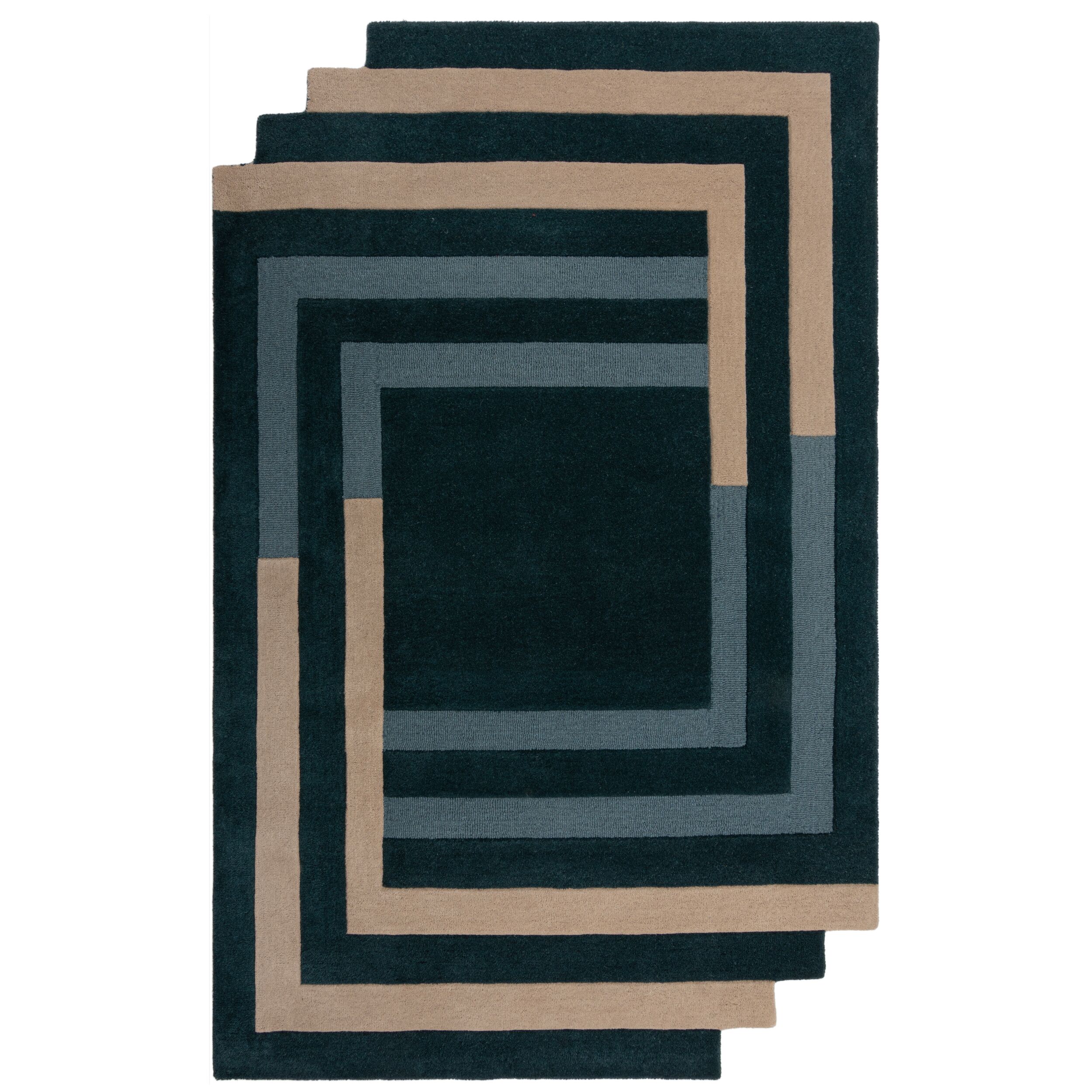 flair-rugs-labyrinth-shaped-woll-teppich image 2