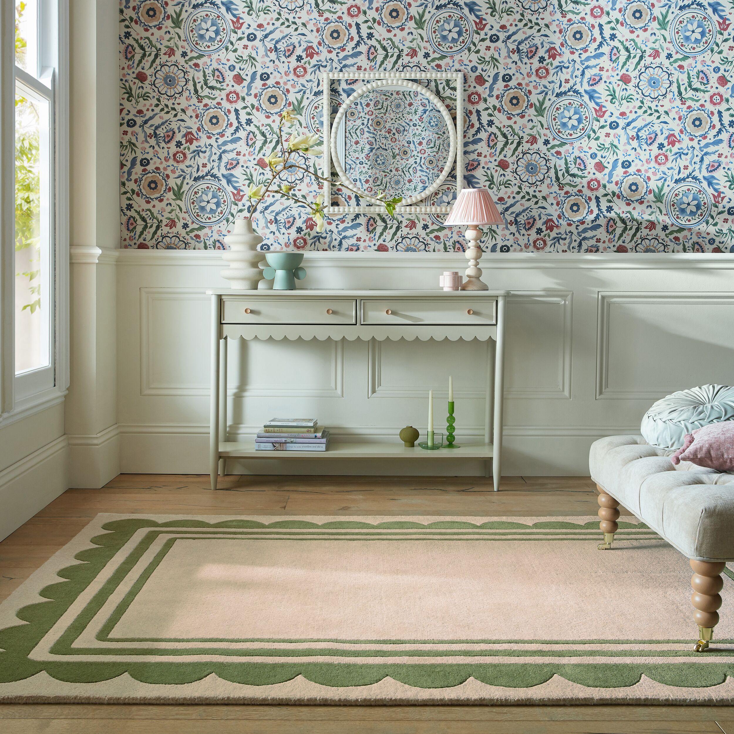 flair-rugs-lois-scallop-border-wollteppich image 4