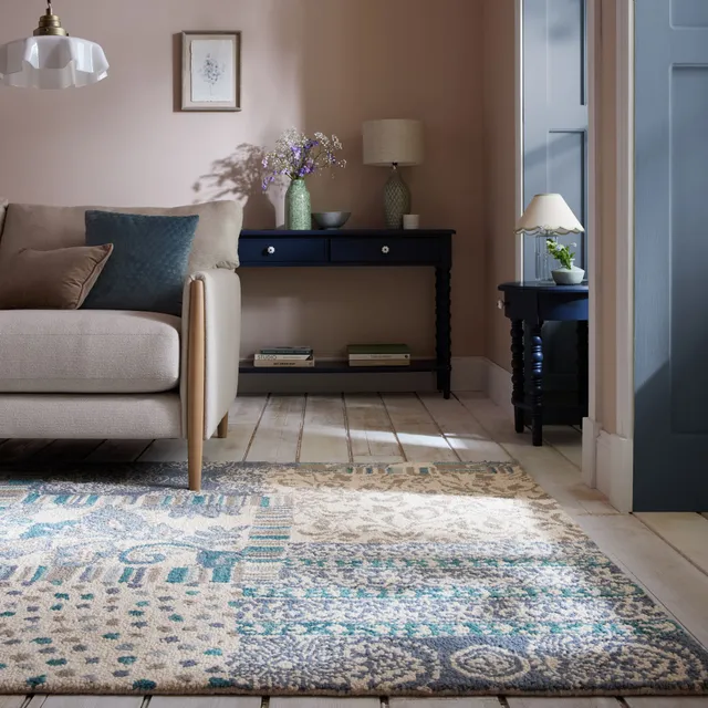 flair-rugs-eloise-patchwork-floral-wool-rug-wollteppich image 1