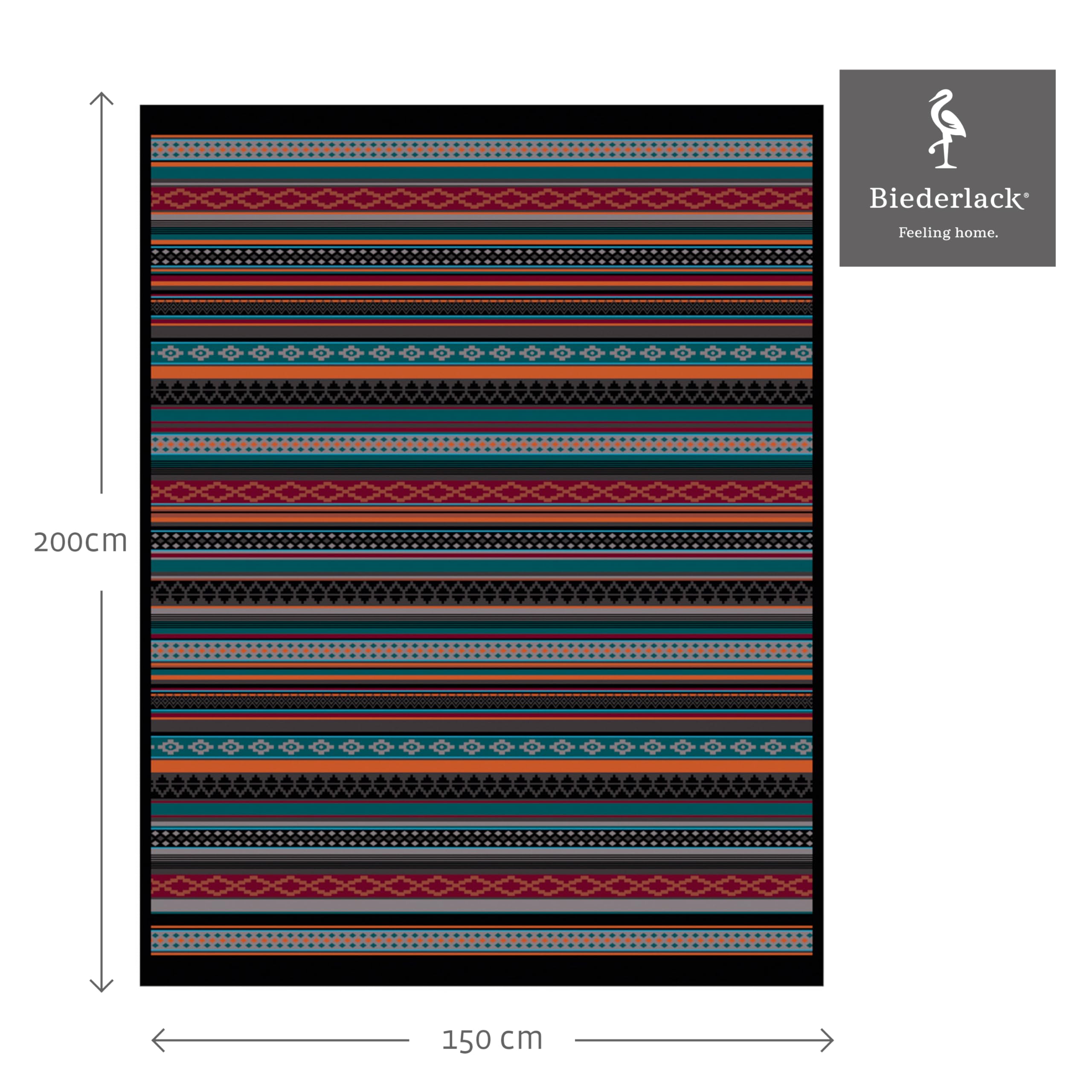 biederlack-kuscheldecke-tribal-mix-150x200-cm image 2