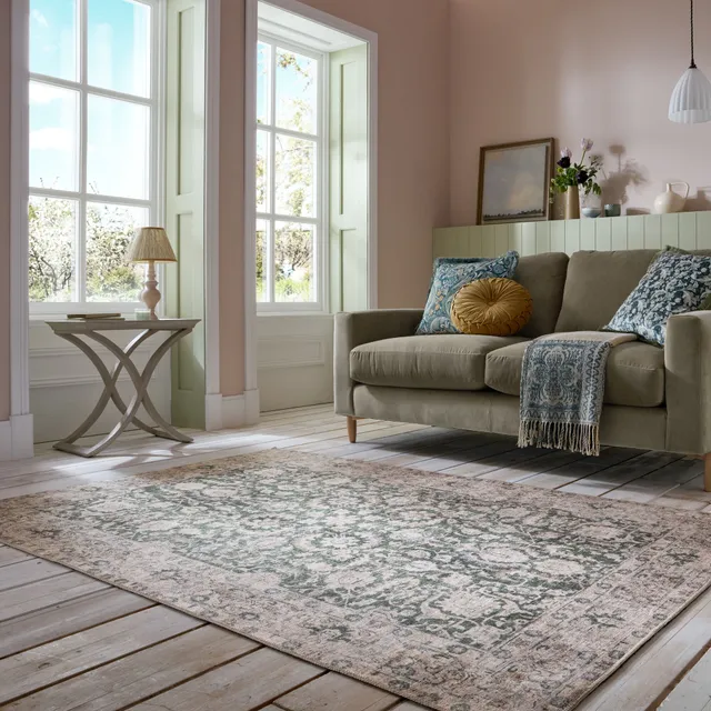 flair-rugs-beau-washable-floral-rug-waschbarer-teppich-floral image 1