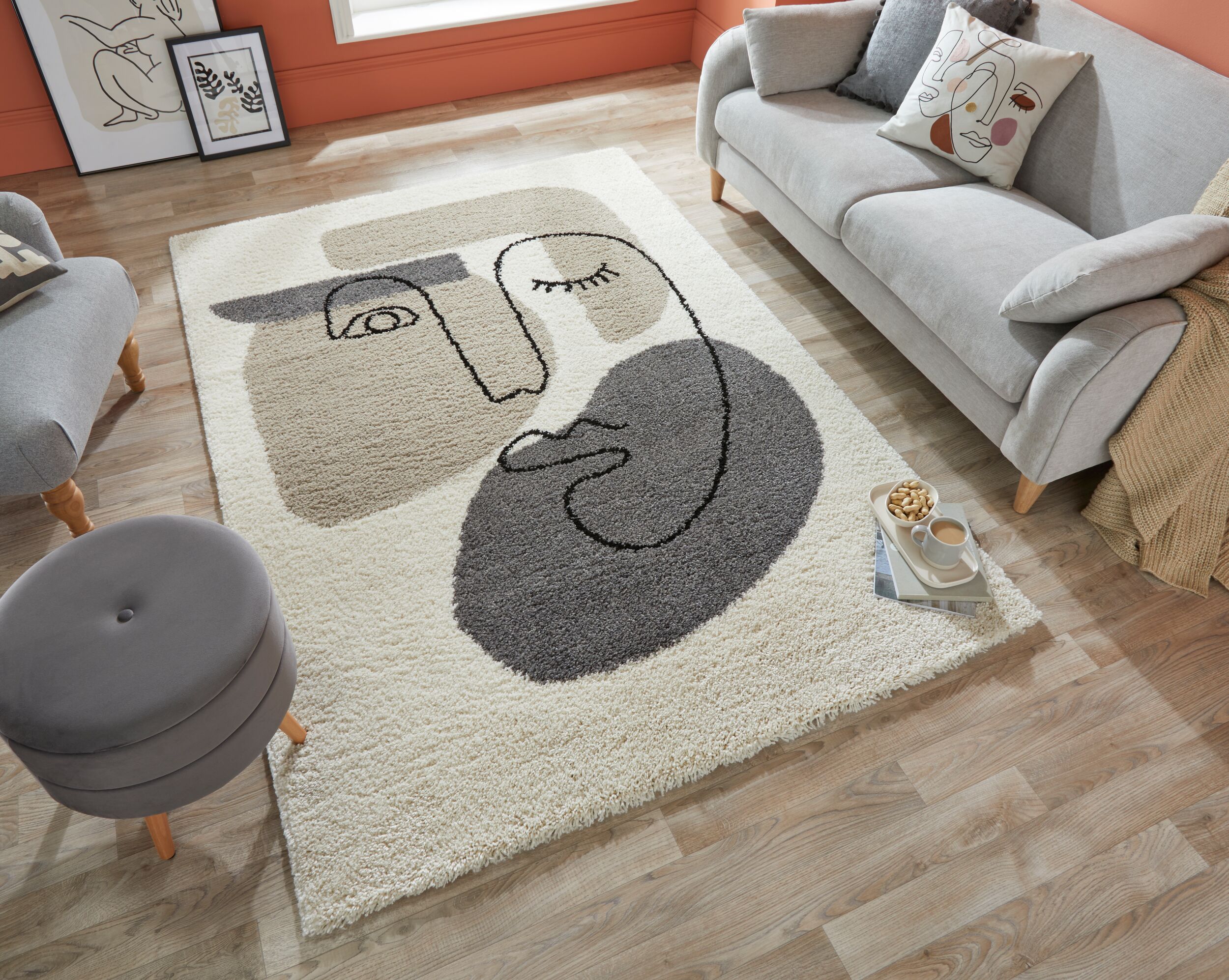 flair-rugs-beauty-shaggy-abstract-teppich image 1