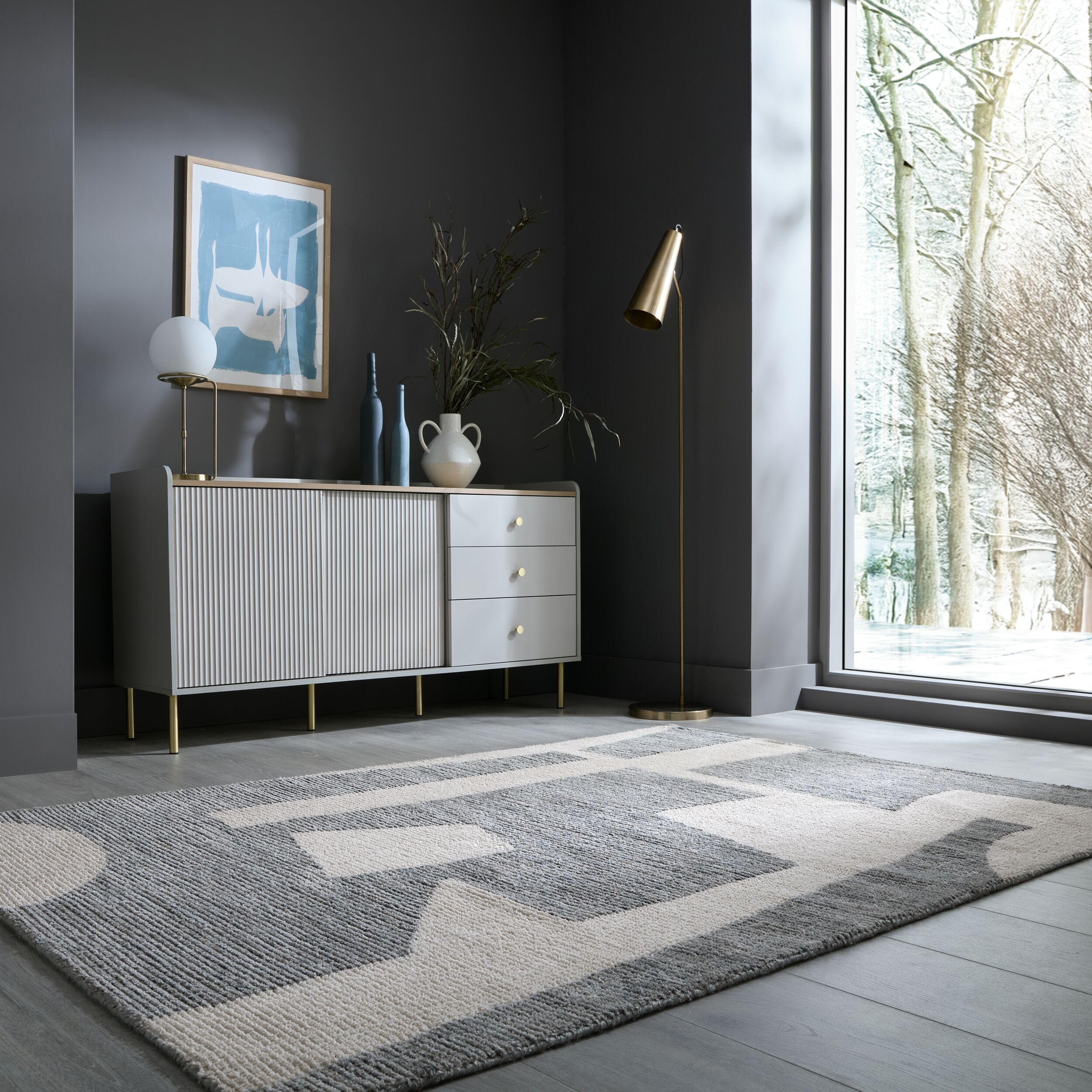 flair-rugs-rylan-teppich-geometrischer-design-teppich image 1