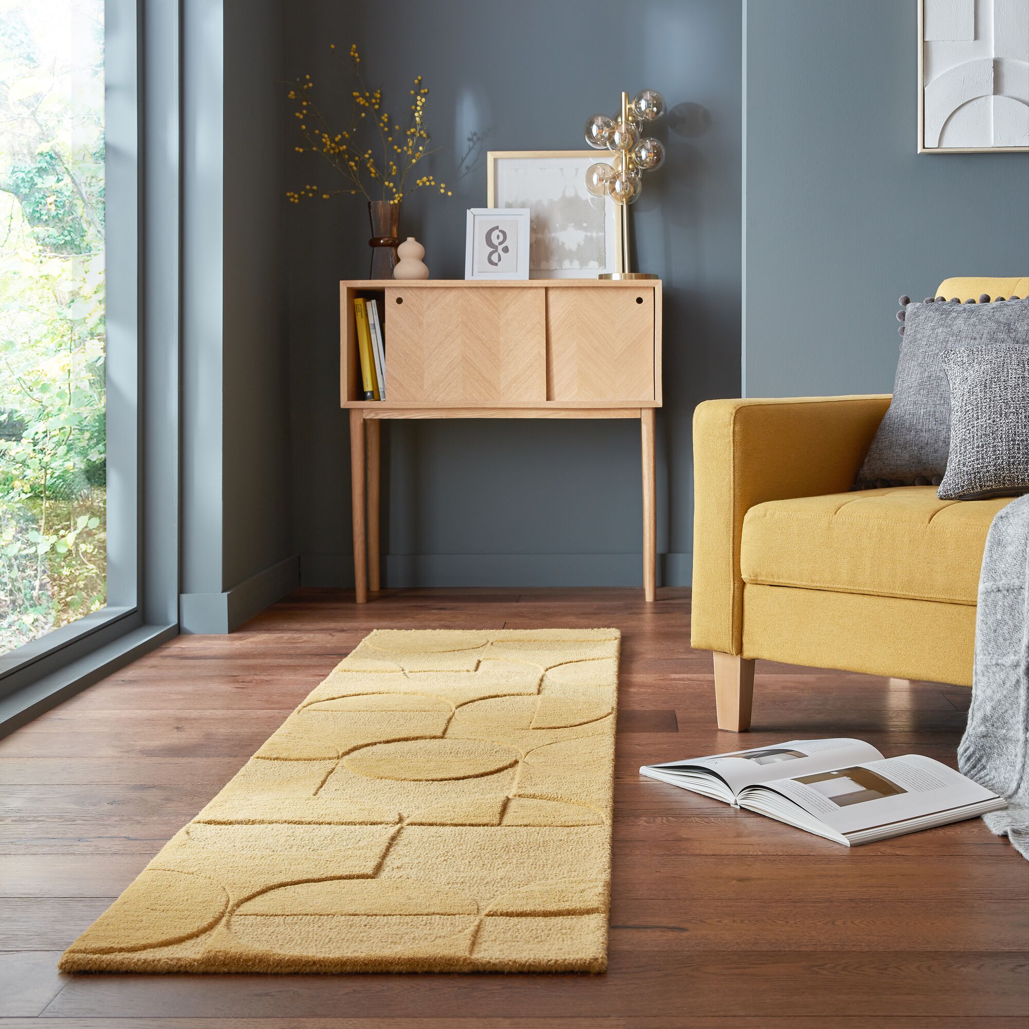 flair-rugs-gigi-wool-geometrischer-l-ufer-teppich image 6