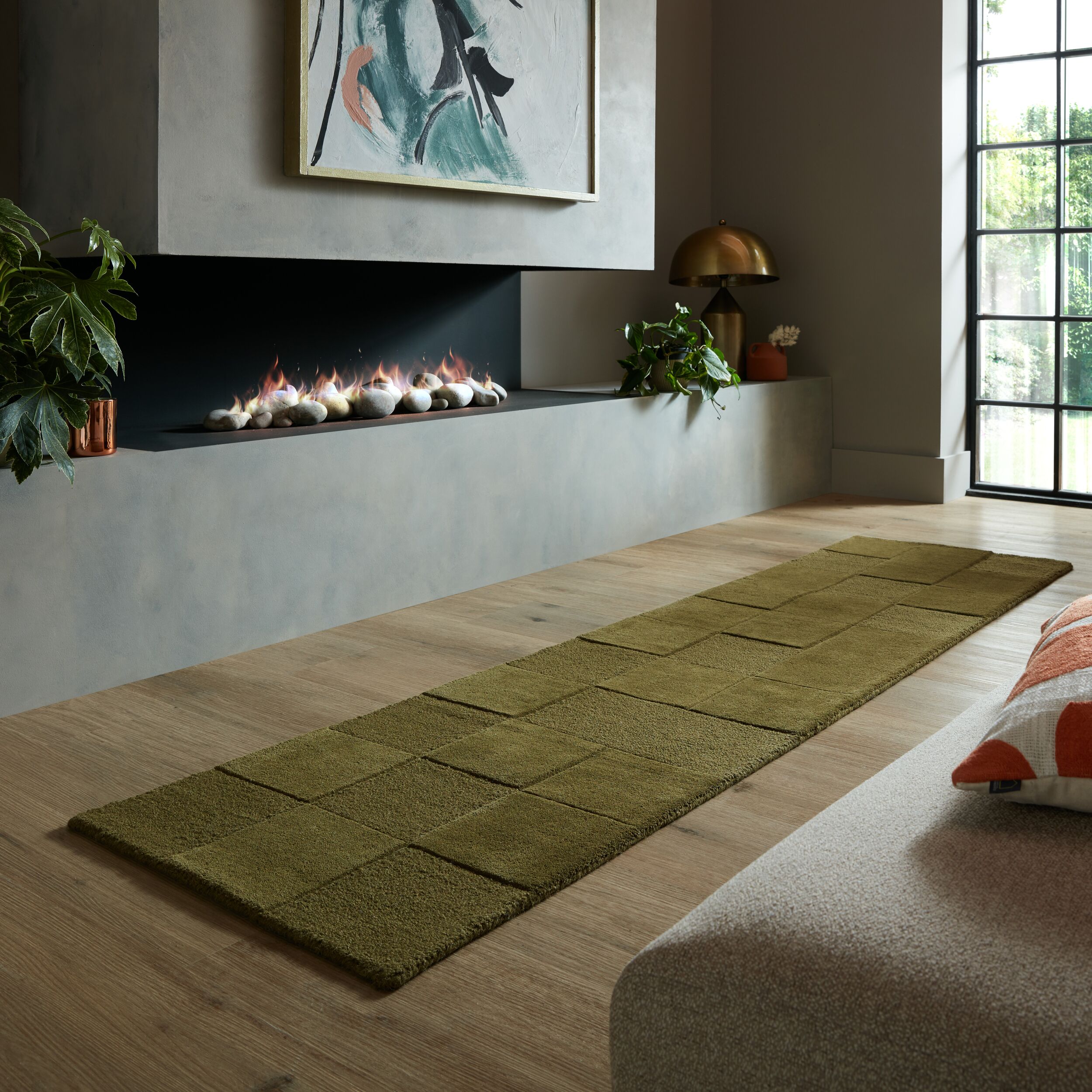 flair-rugs-checkerboard-woll-l-ufer-modern-runner image 3