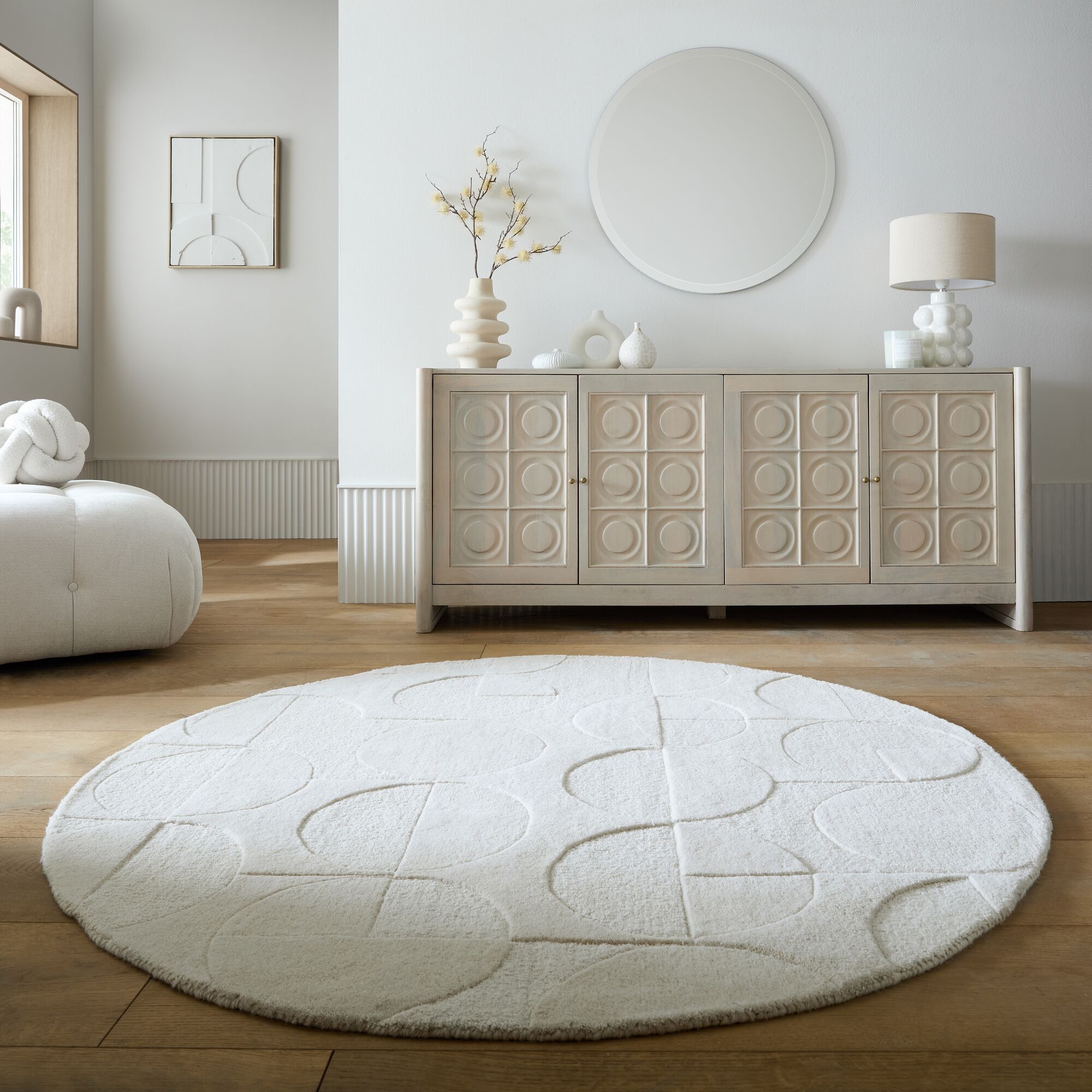 flair-rugs-gigi-wollteppich-geometrischer-kreis-naturfaser-teppich image 6