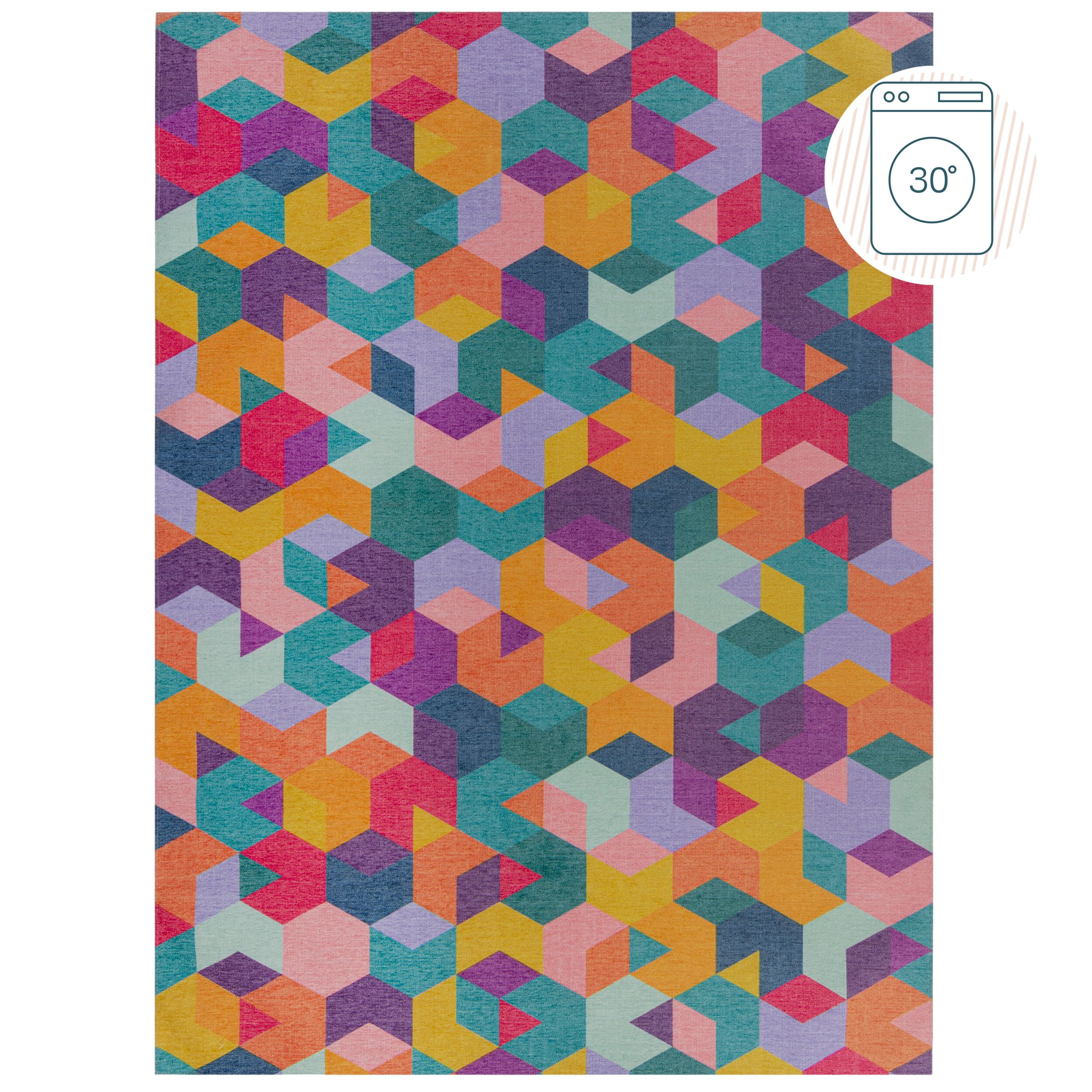 flair-rugs-axel-geometric-waschbarer-2-lagiger-teppich image 2