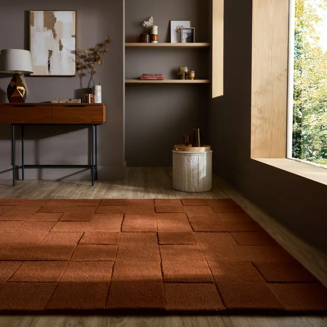flair-rugs-checkerboard-wool-modern-wollteppich image 1