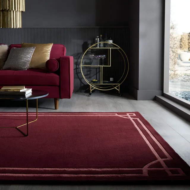 flair-rugs-gatsby-deco-border-teppich-aus-wollmischung image 1