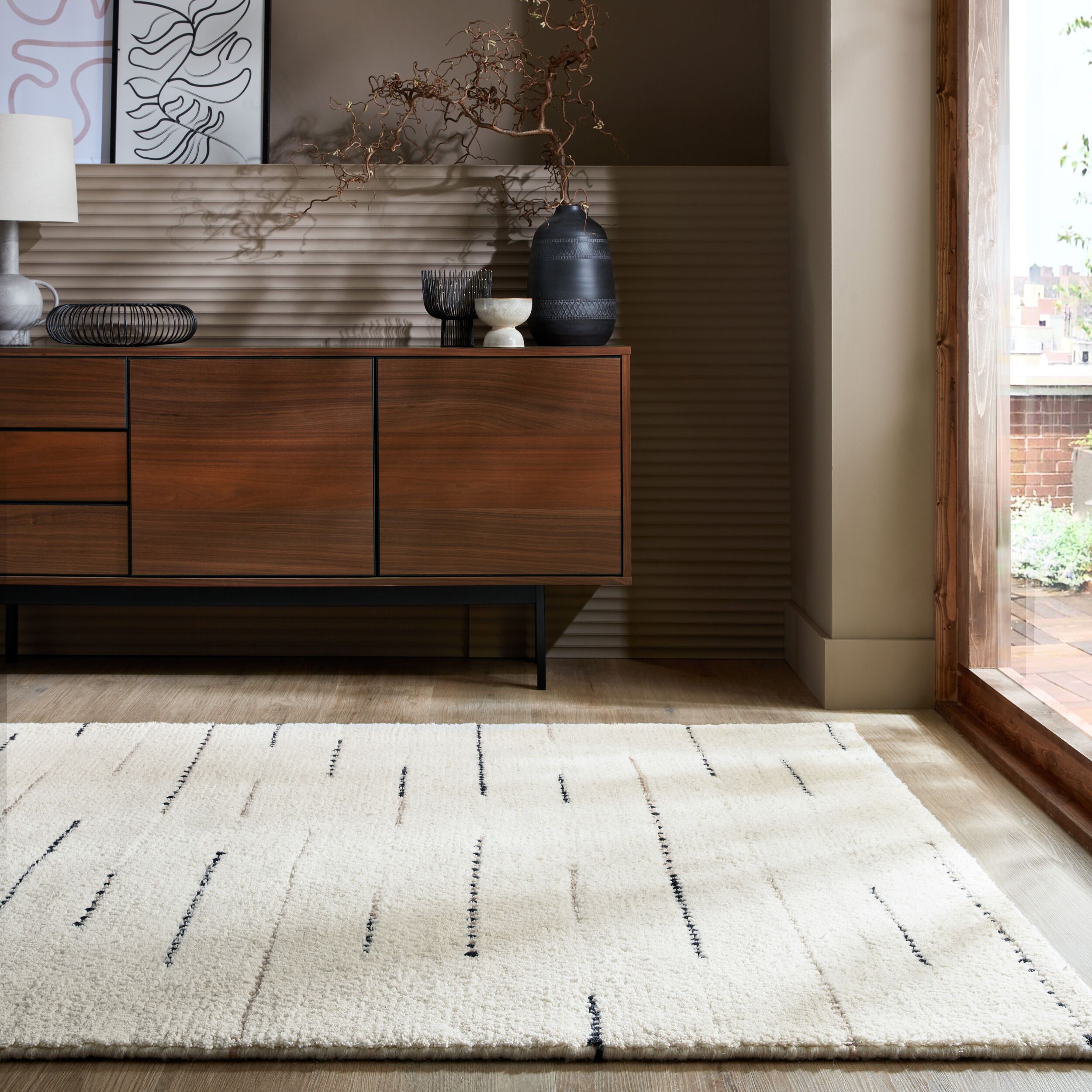flair-rugs-dottie-linear-wollteppich image 1