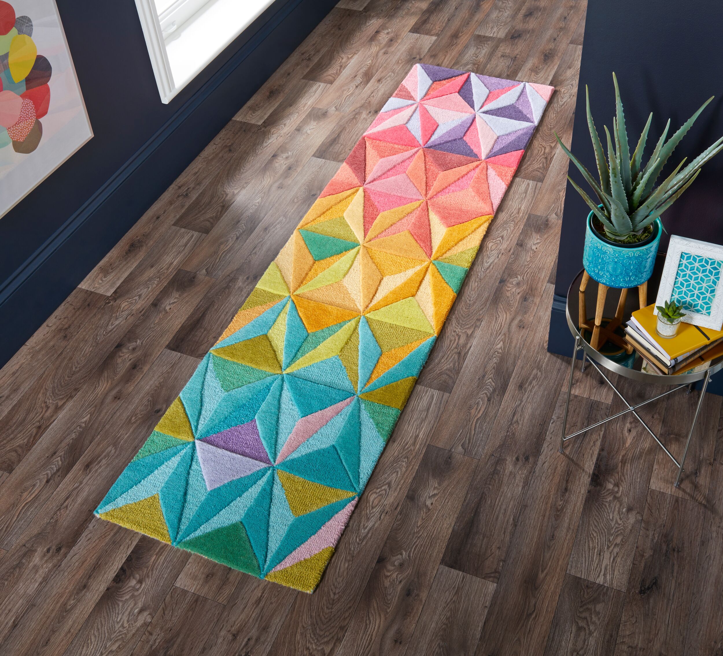 flair-rugs-reverie-geometrischer-woll-l-ufer image 1