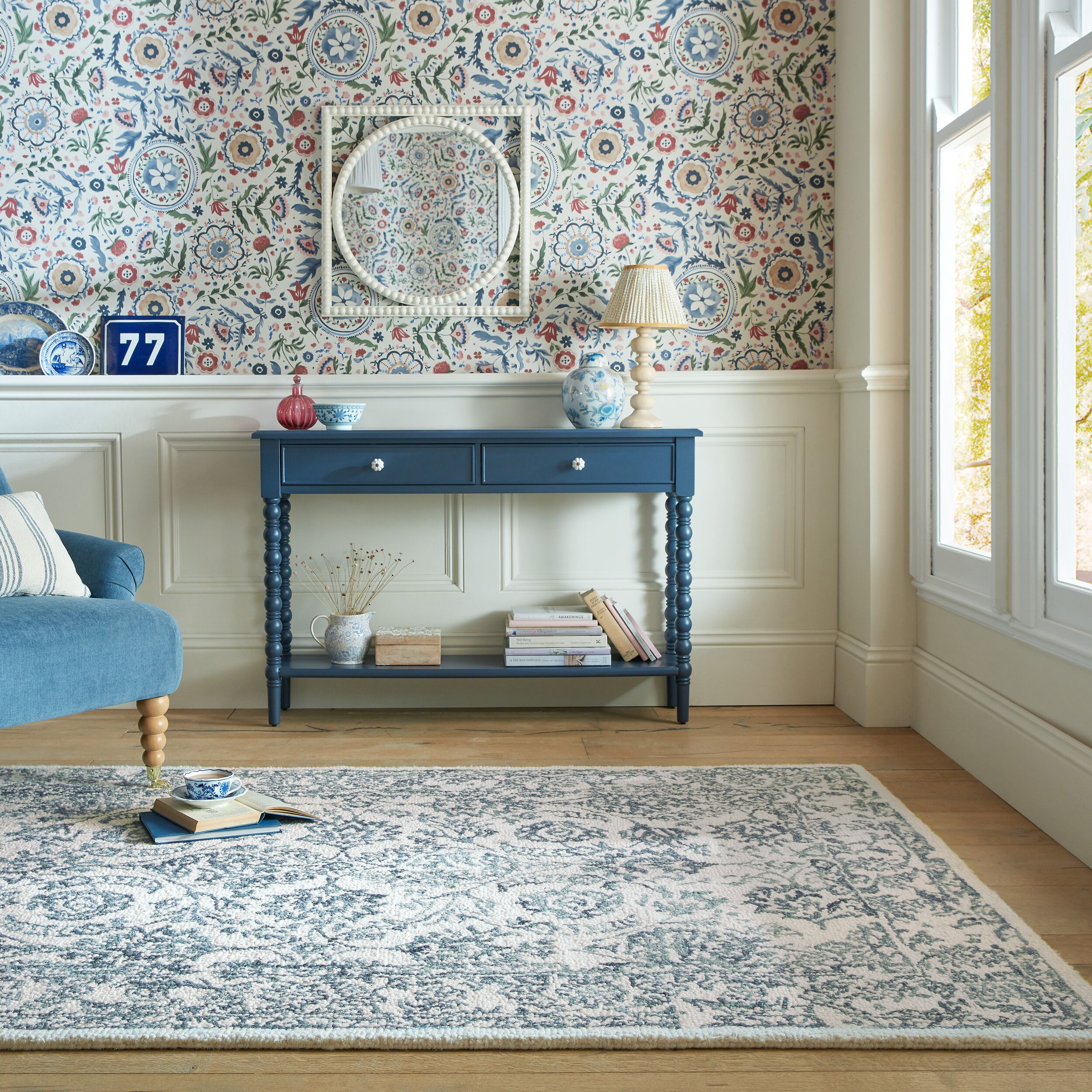 flair-rugs-yasmin-woll-teppich-floral image 1