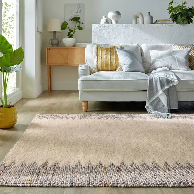 flair-rugs-minerals-bord-ren-teppich-wollteppich-mit-bord-re image 1