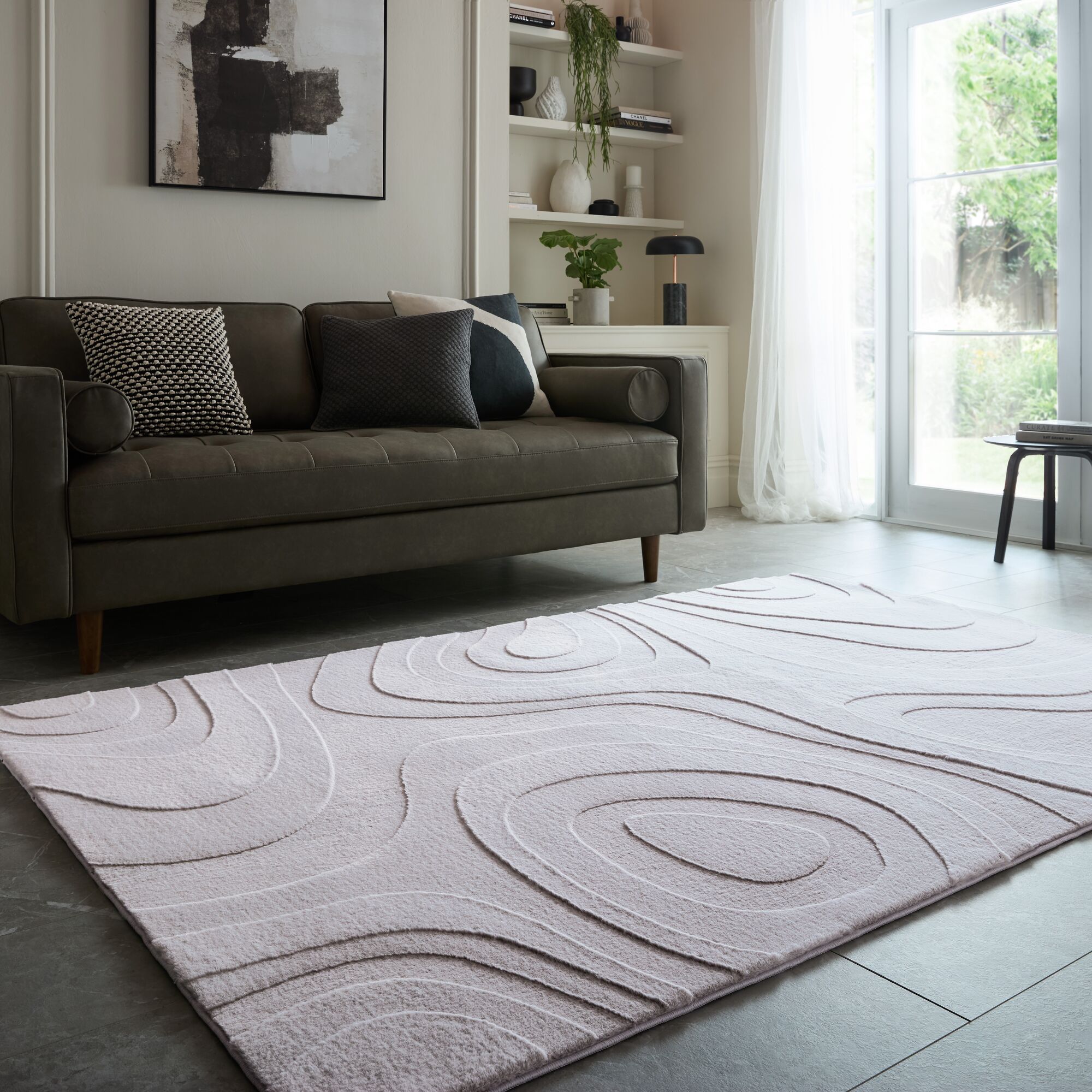 flair-rugs-novie-abstract-kunstfell-teppich image 3