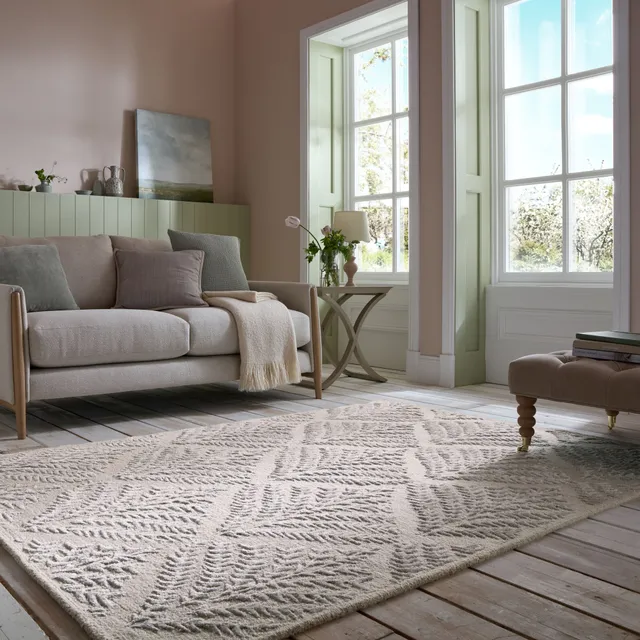 flair-rugs-sloane-viscose-wool-blend-floral-teppich image 1
