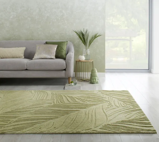 flair-rugs-lino-leaf-hand-carved-wollteppich image 1