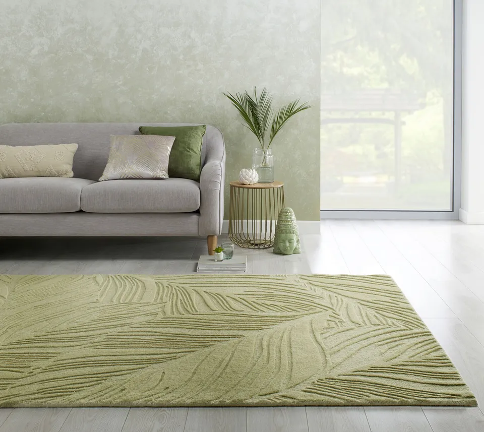 flair-rugs-lino-leaf-hand-carved-wollteppich image 1