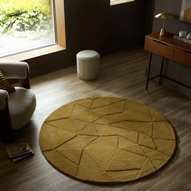 flair-rugs-shard-woll-teppich-geometrischer-kreis image 1
