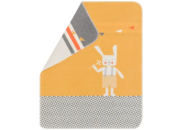 david-fussenegger-juwel-babydecke-hase-mit-stick-grs image 1