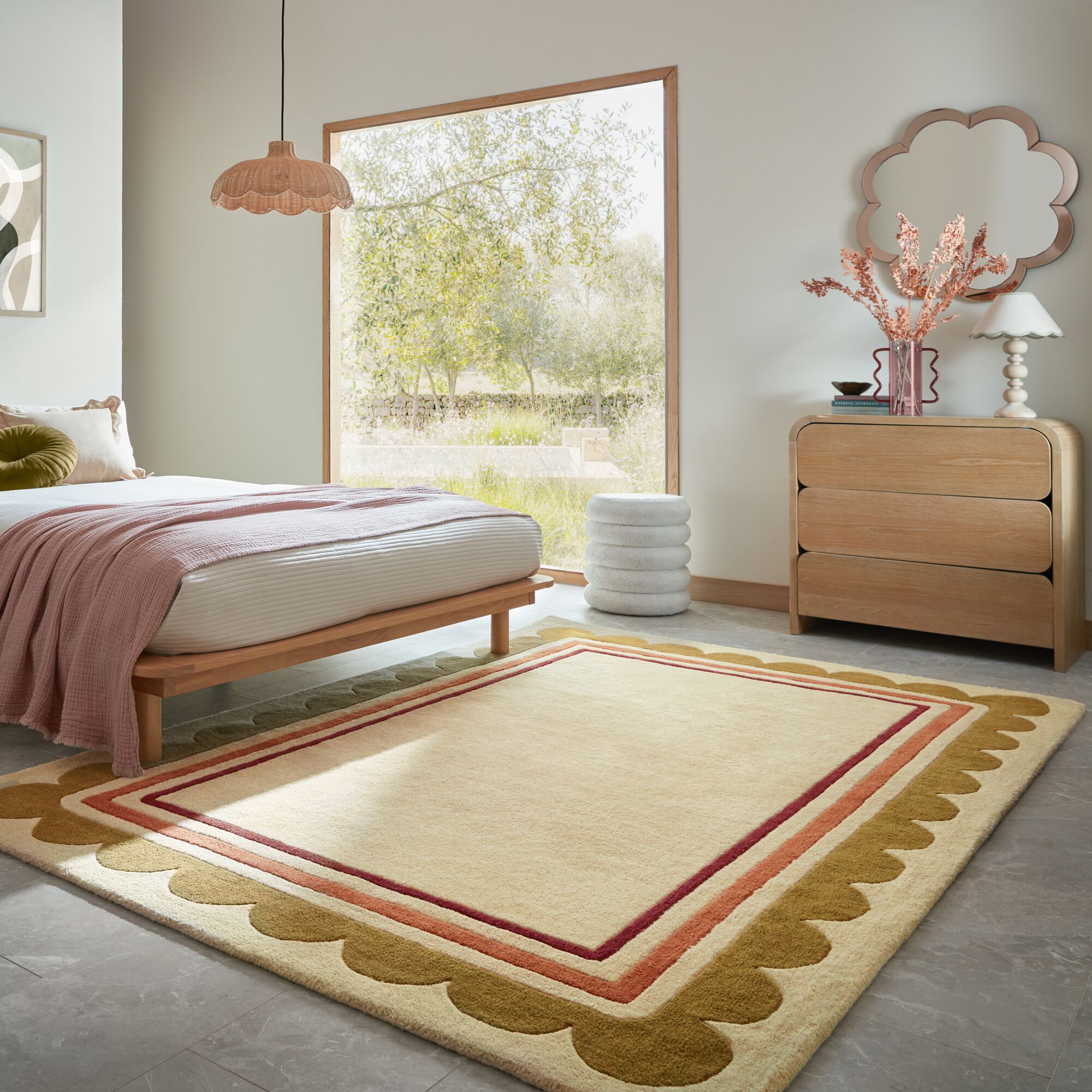 flair-rugs-lois-scallop-border-wollteppich image 3