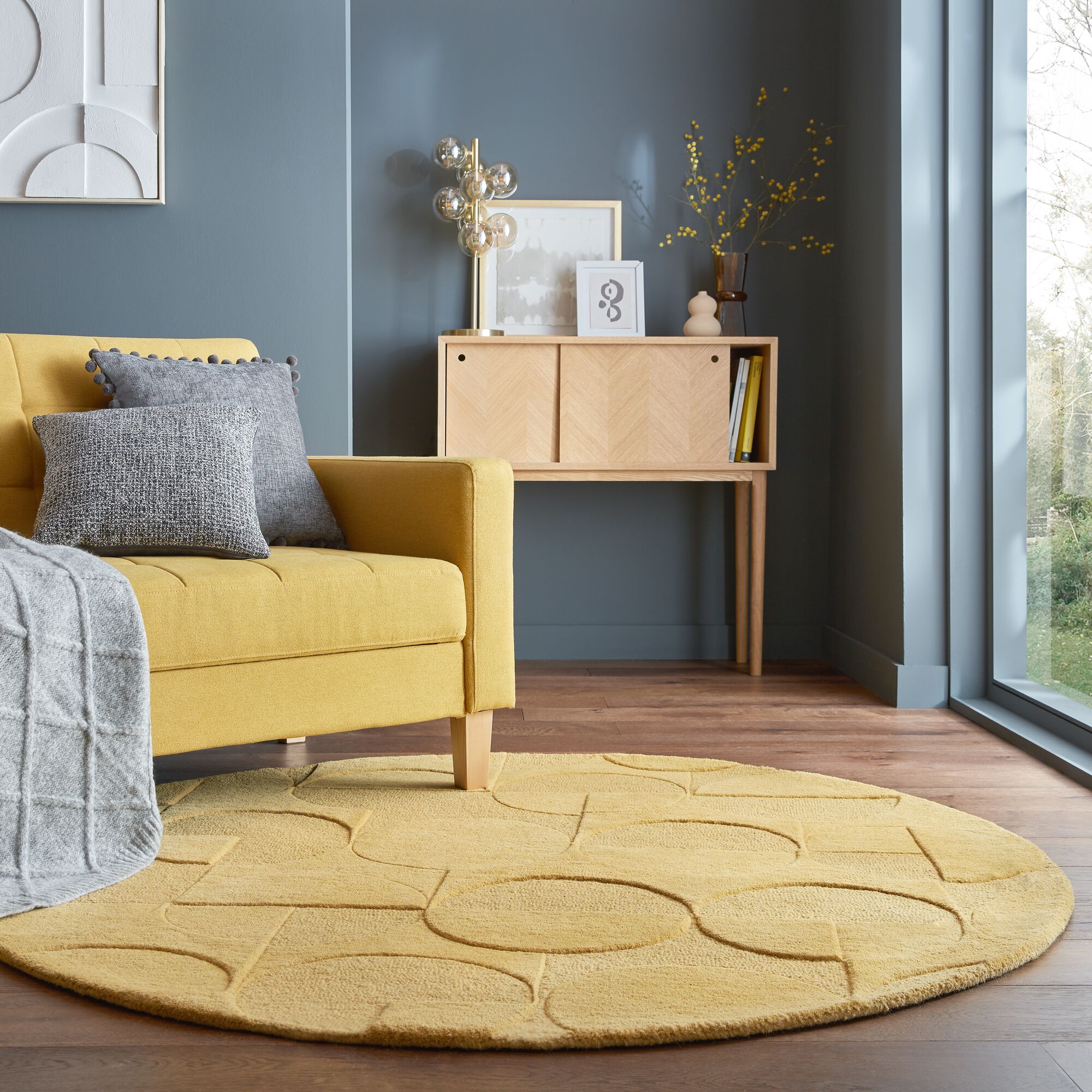 flair-rugs-gigi-wollteppich-geometrischer-kreis-naturfaser-teppich image 7