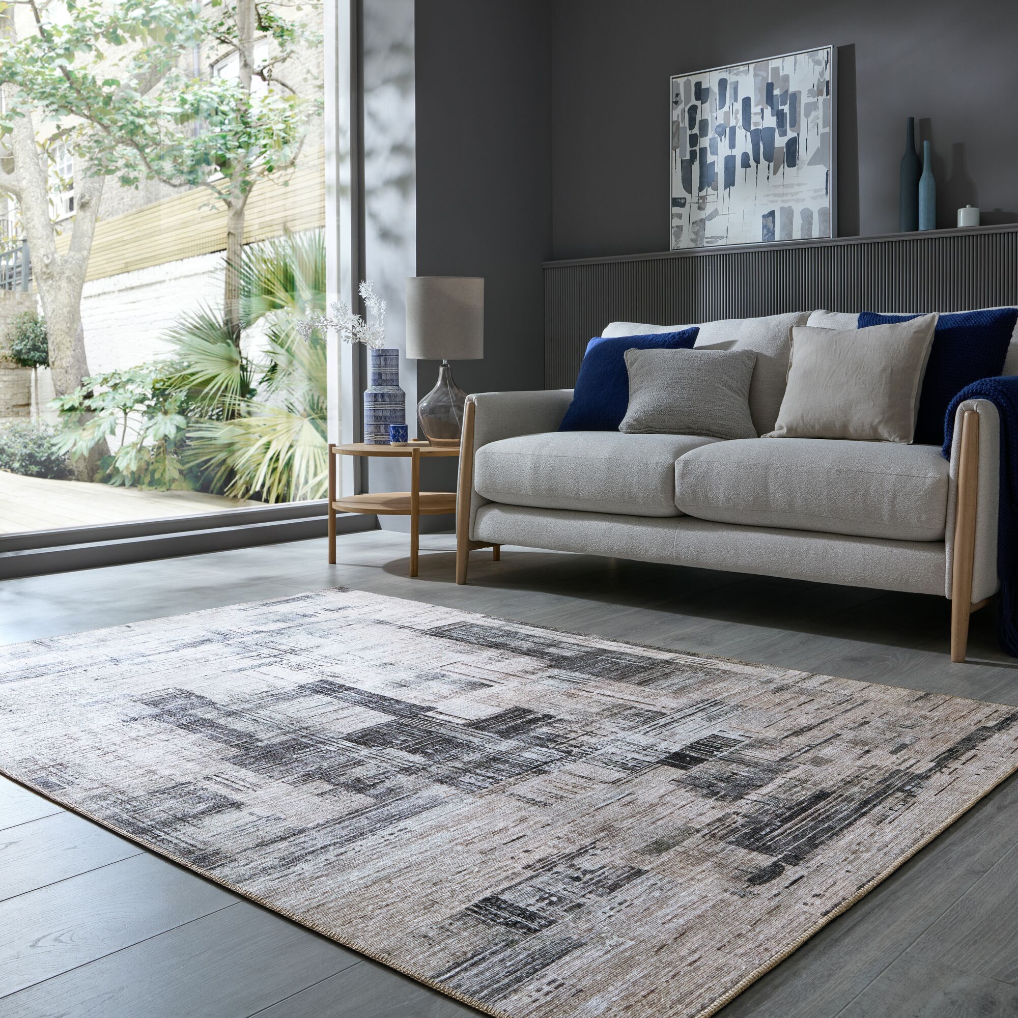 flair-rugs-silas-washable-abstract-teppich image 1