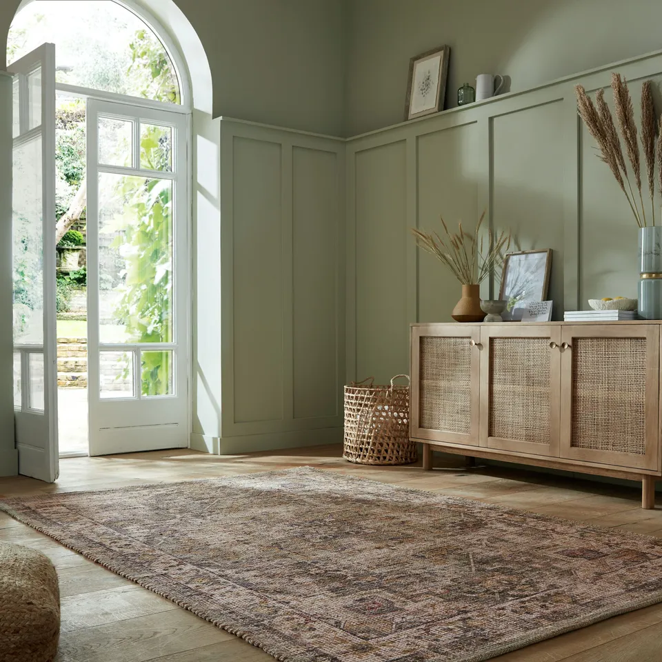 flair-rugs-selena-vintage-bedruckter-jute-teppich image 1