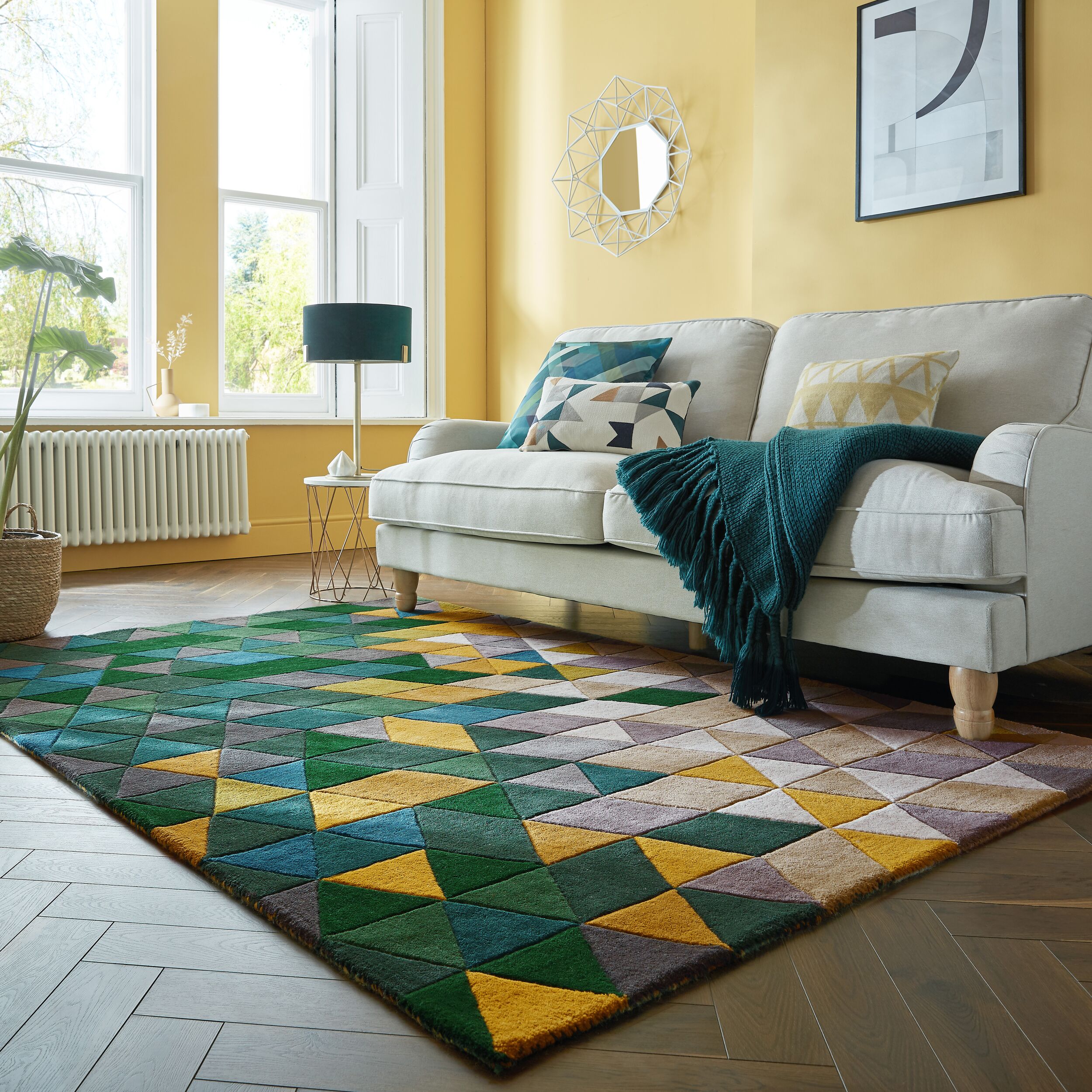 flair-rugs-prism-wool-geometric-wollteppich image 1