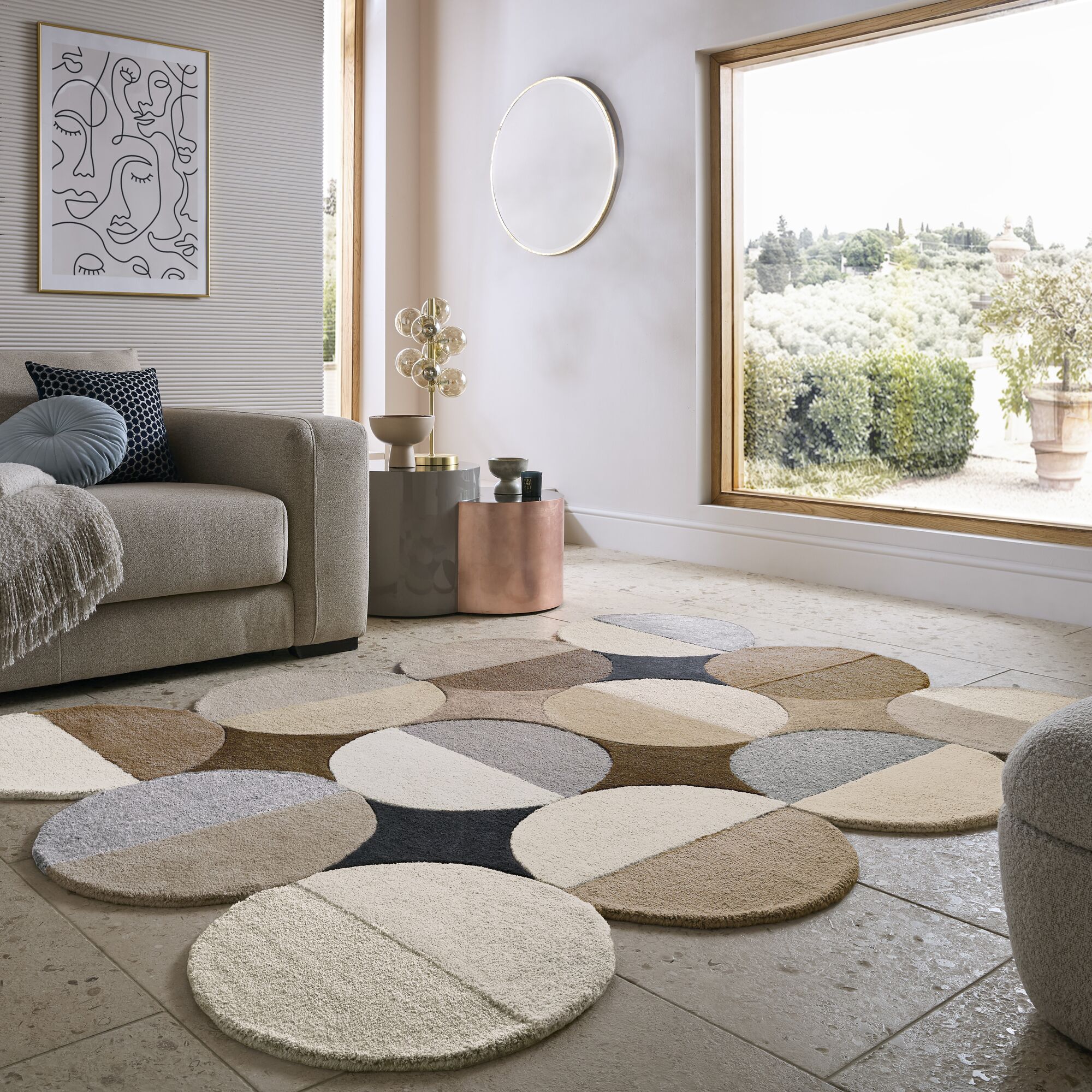 flair-rugs-mia-ellipse-scallop-wollteppich image 3