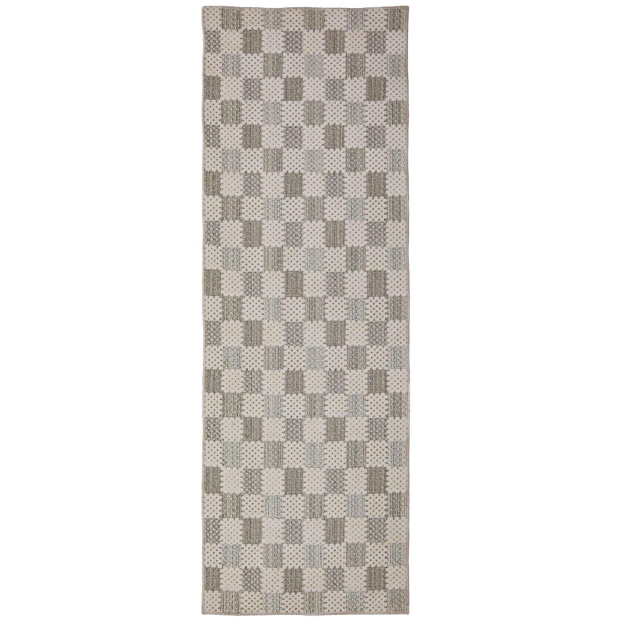 flair-rugs-muted-checkerboard-waschbarer-teppichl-ufer image 2