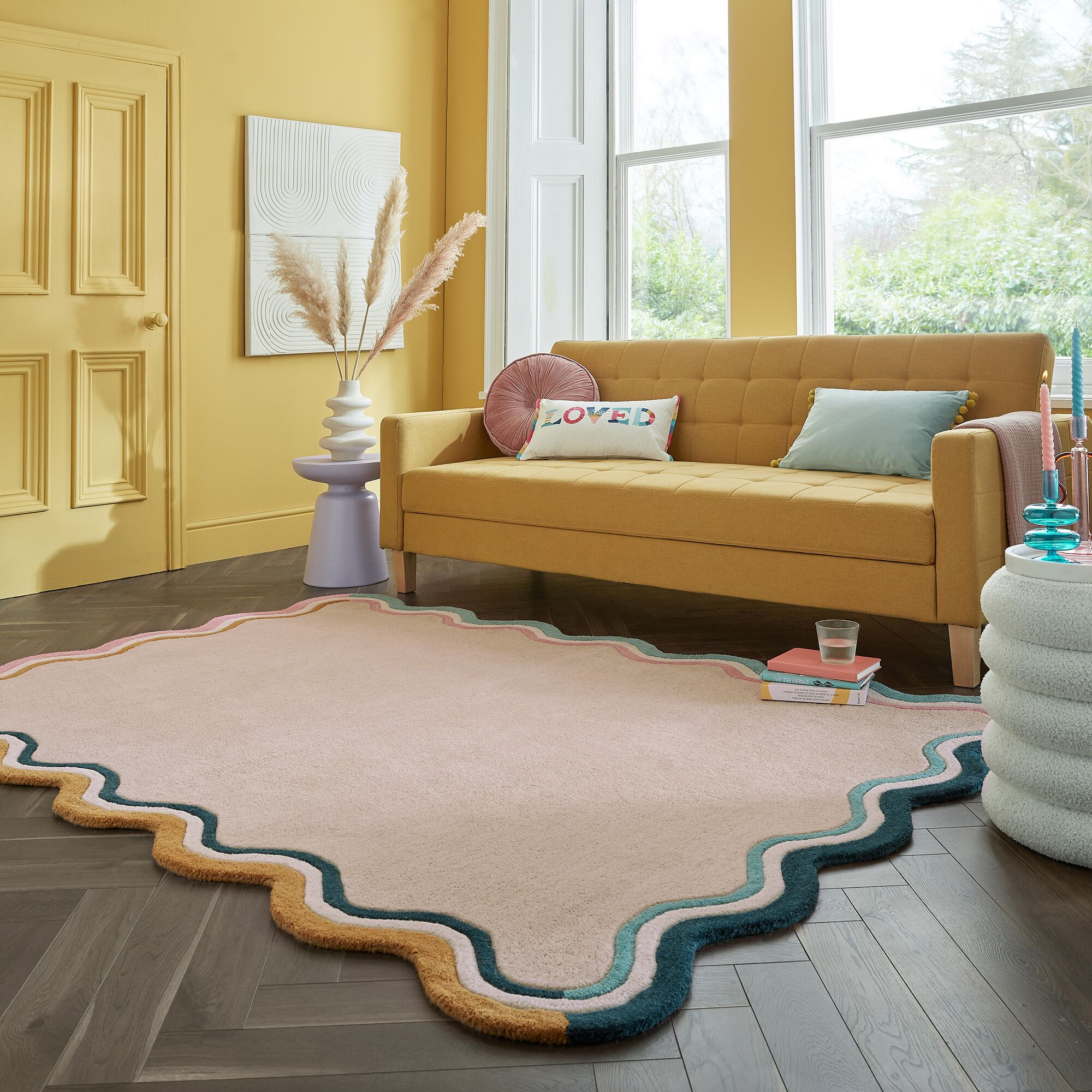 flair-rugs-leo-wollteppich-mit-wellen-borte image 1
