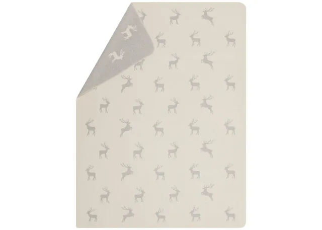 david-fussenegger-silvretta-flanelldecke-hirsche-allover-grs image 1