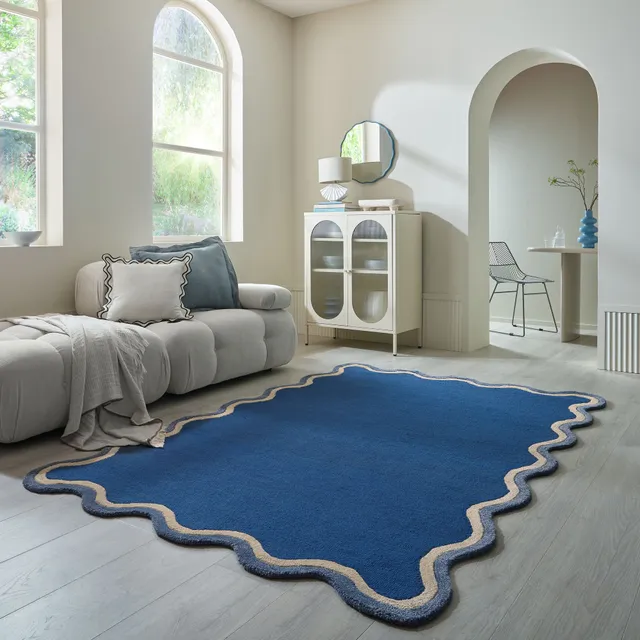 flair-rugs-rivo-wool-blend-scalloped-rug-wollmix-teppich-wellenkante image 1