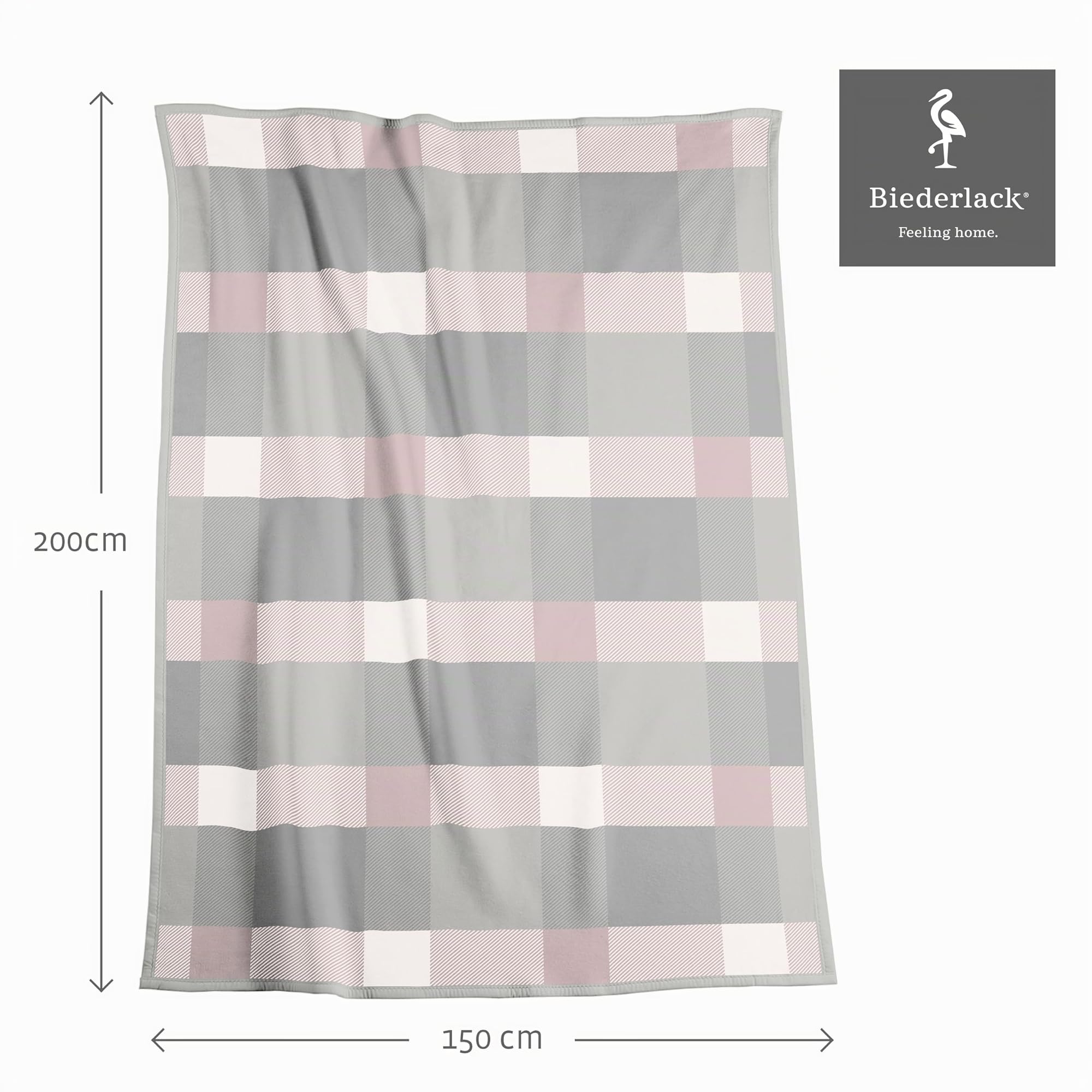 biederlack-kuscheldecke-check-ros-150x200-cm-sofa-decke image 2