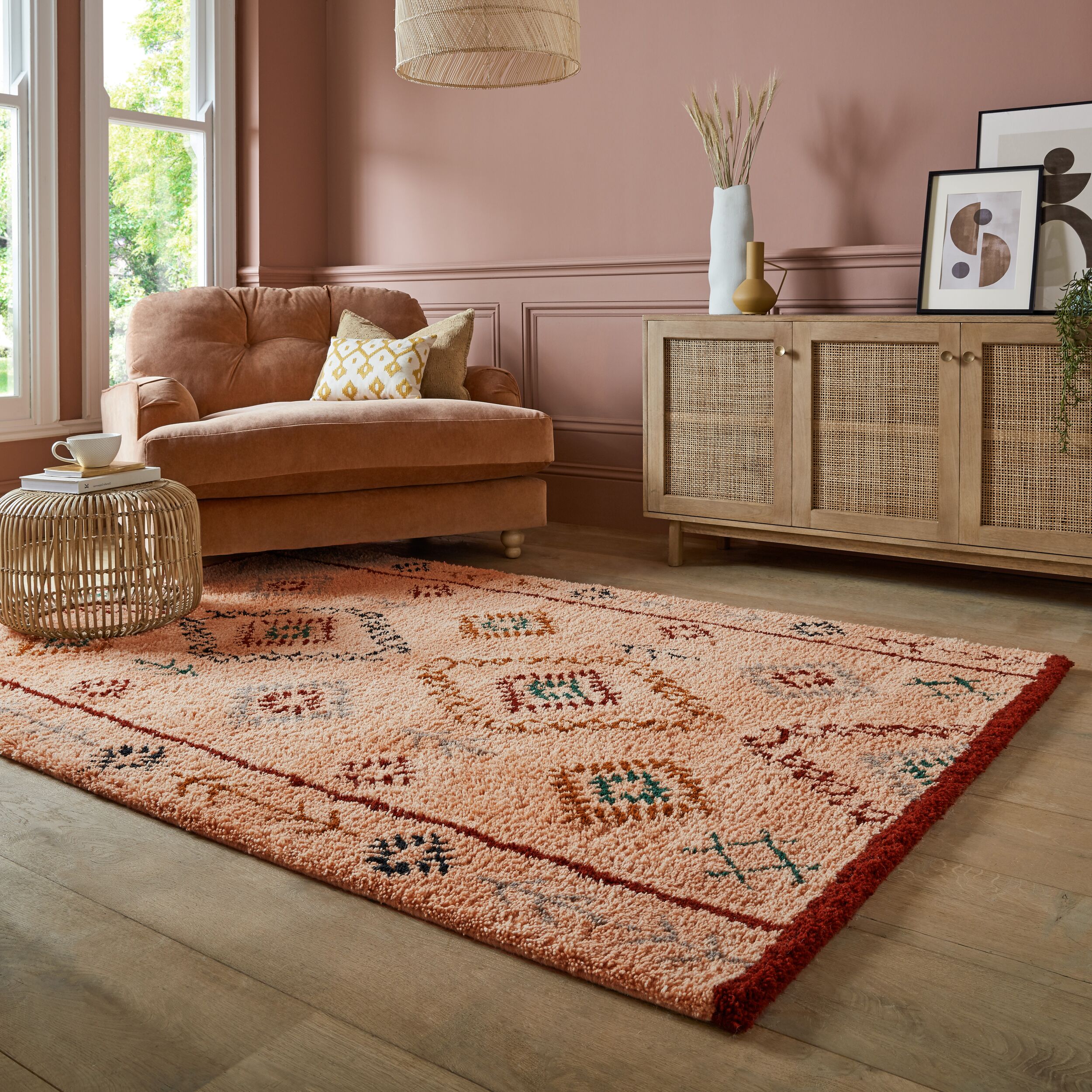 flair-rugs-sahara-shaggy-berber-wollteppich image 1