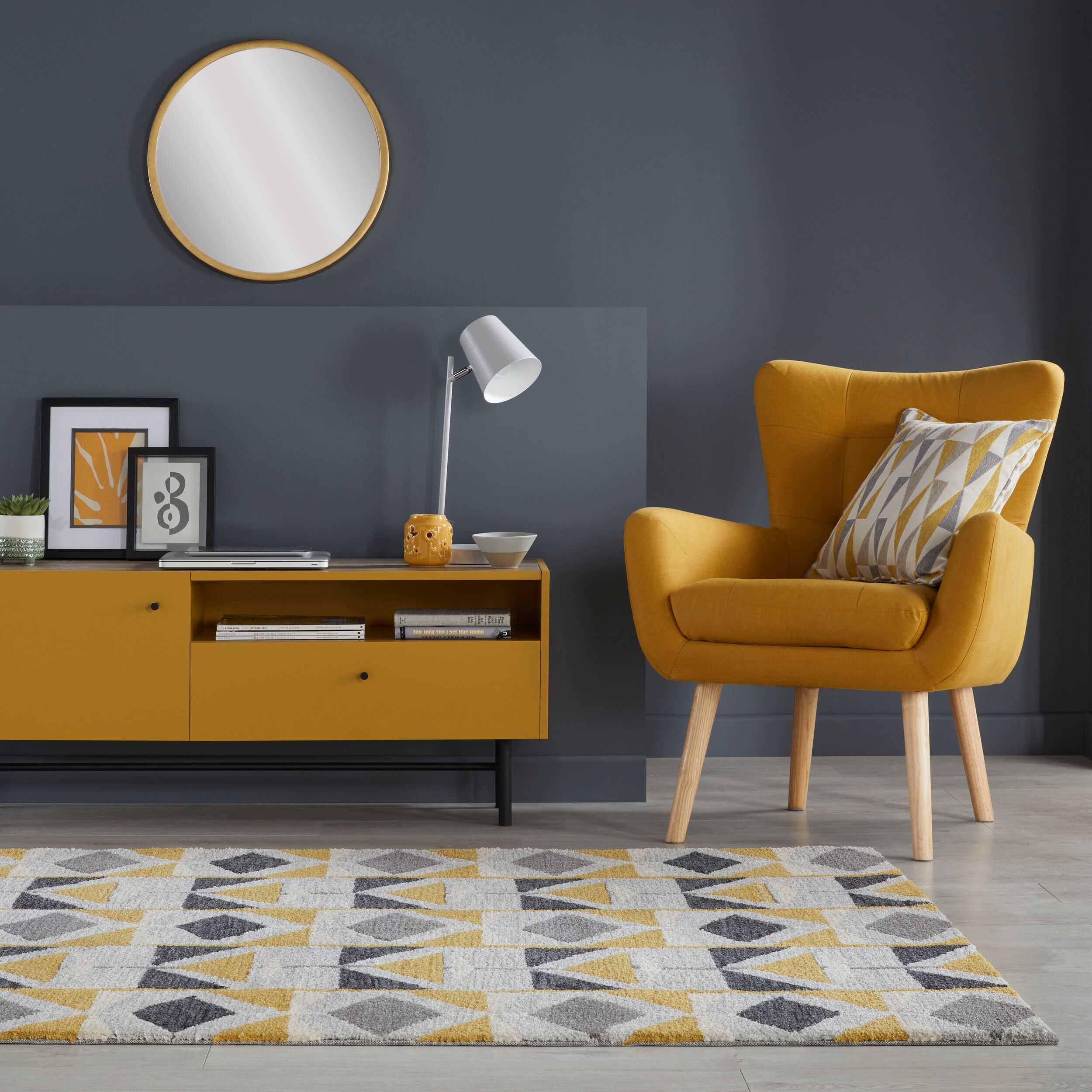 flair-rugs-kodiac-teppich-retro-geometrie-designteppich image 1