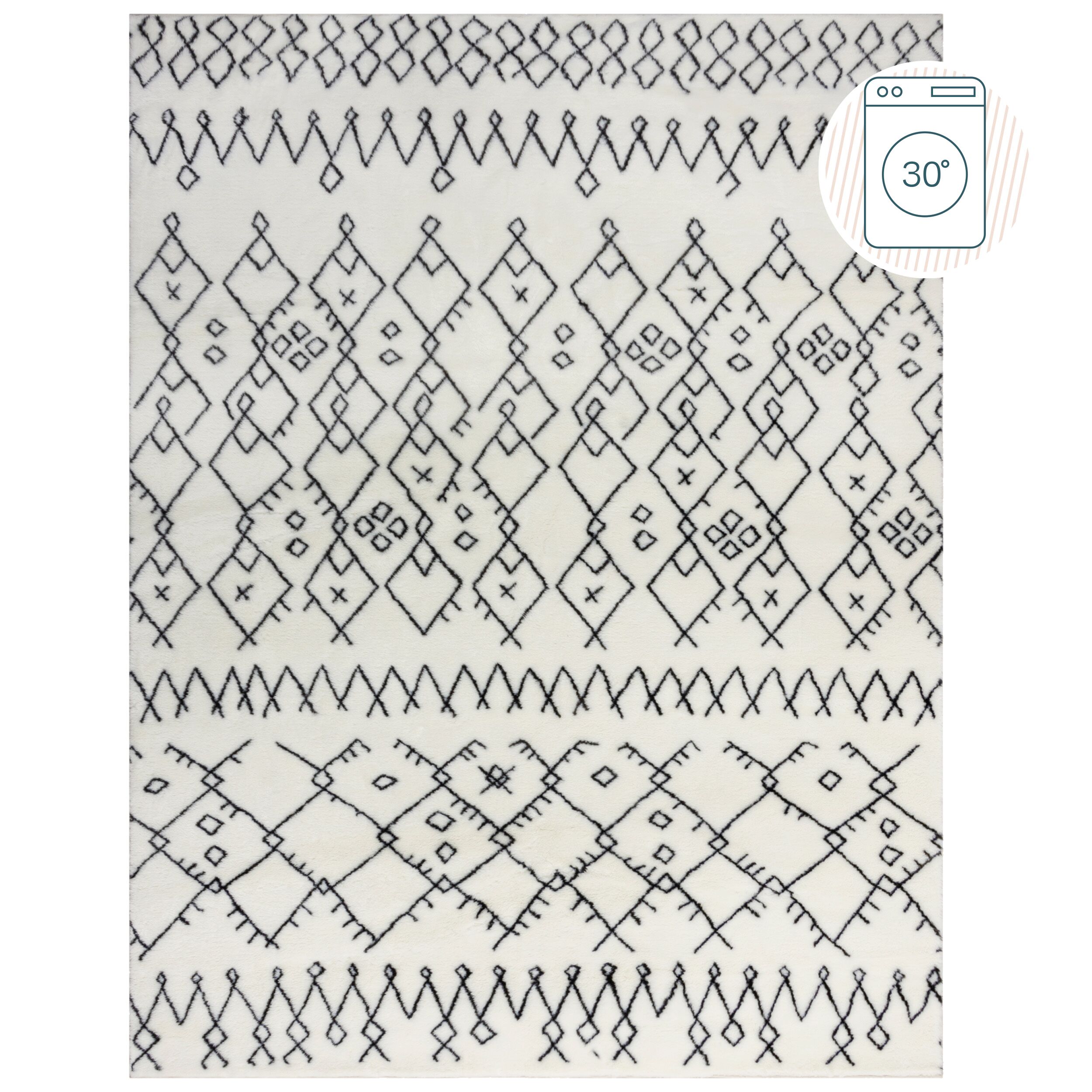 flair-rugs-adil-waschbarer-kunstfell-teppich image 2