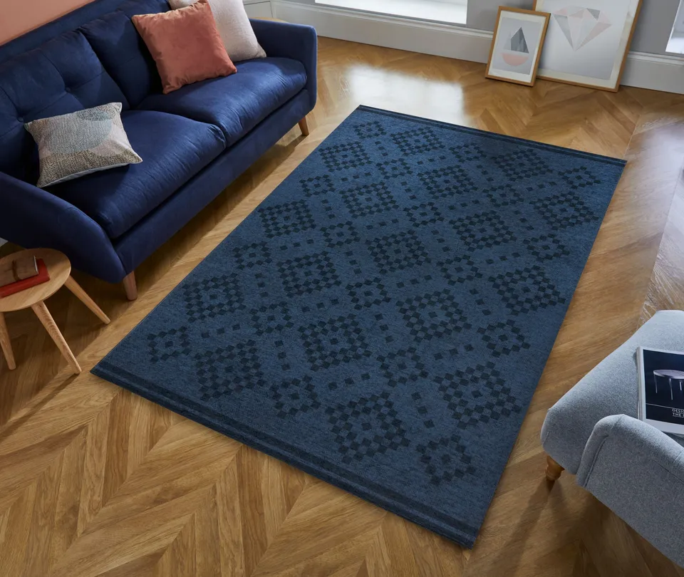 flair-rugs-eve-trellis-geometric-waschbarer-2-lagen-teppich image 1