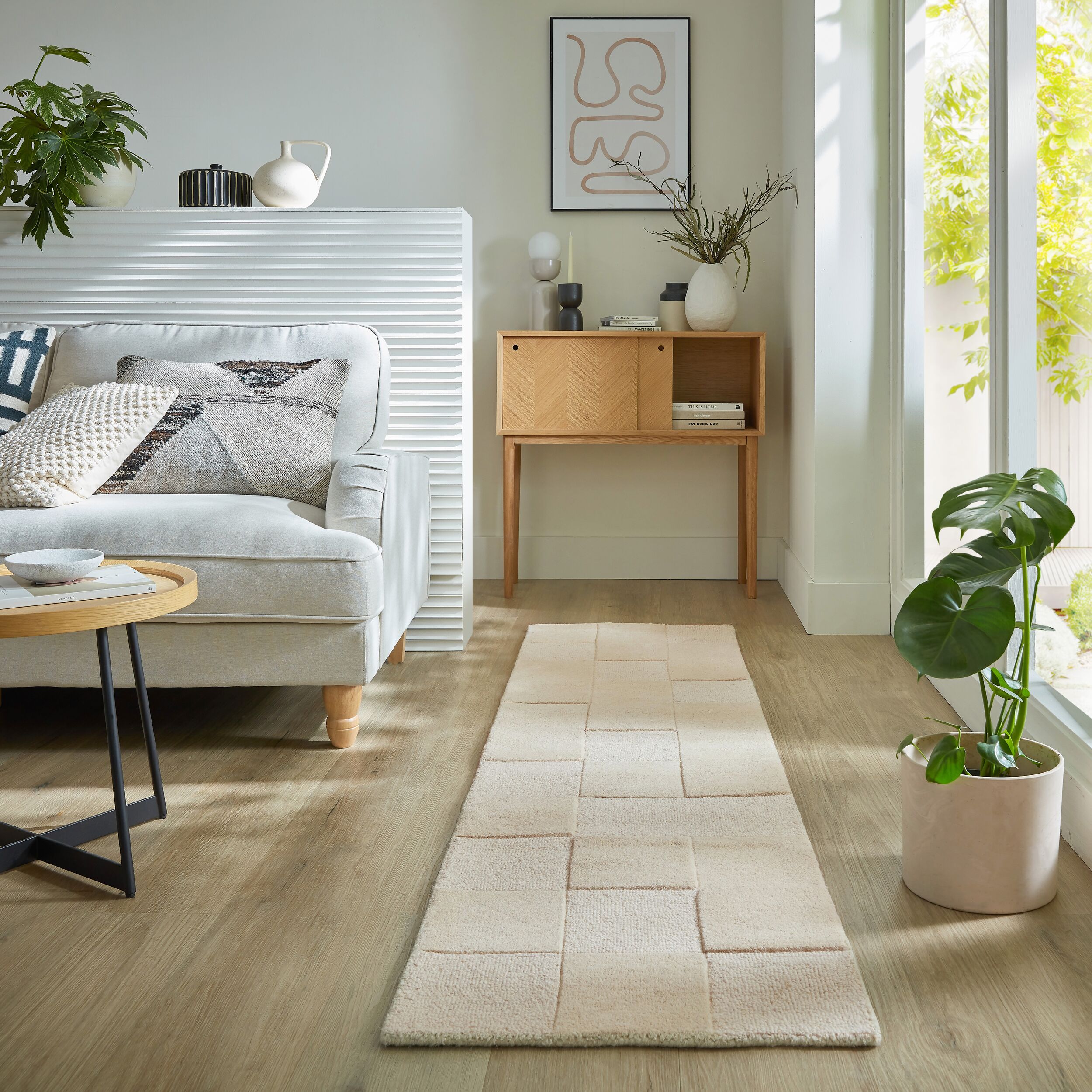 flair-rugs-checkerboard-woll-l-ufer-modern-runner image 4