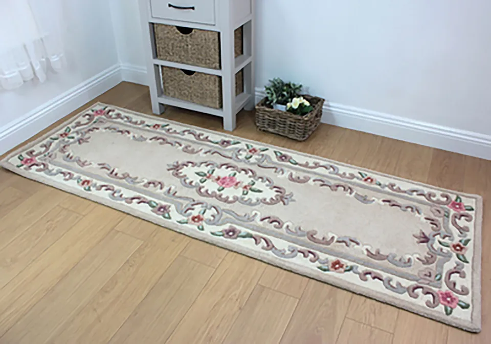 flair-rugs-aubusson-vintage-woll-l-ufer-teppich image 1
